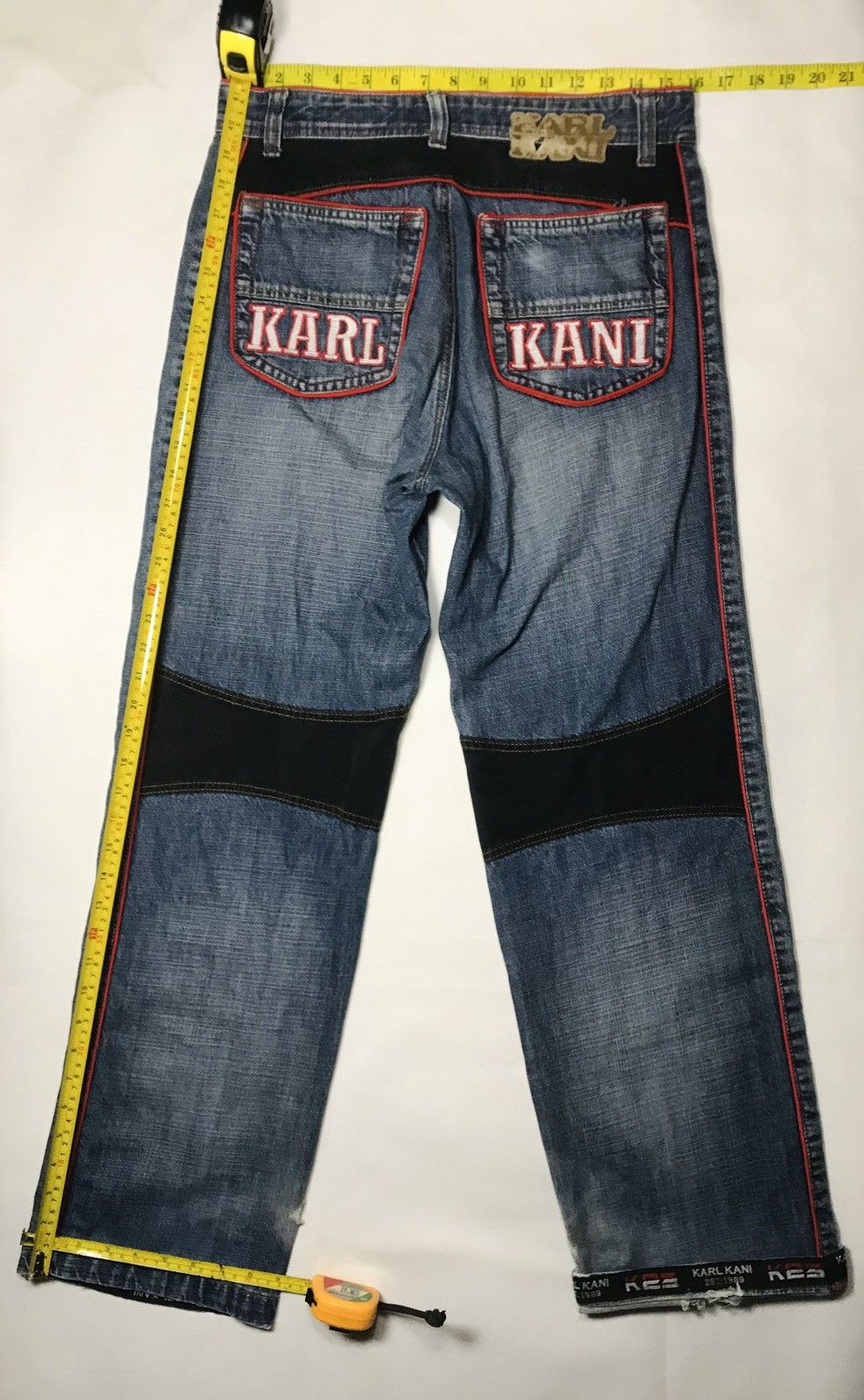Vintage Vintage 90s wide leg baggy Karl Kani Sculpt Embroi Patch Den Size US 32 / EU 48 - 15 Thumbnail