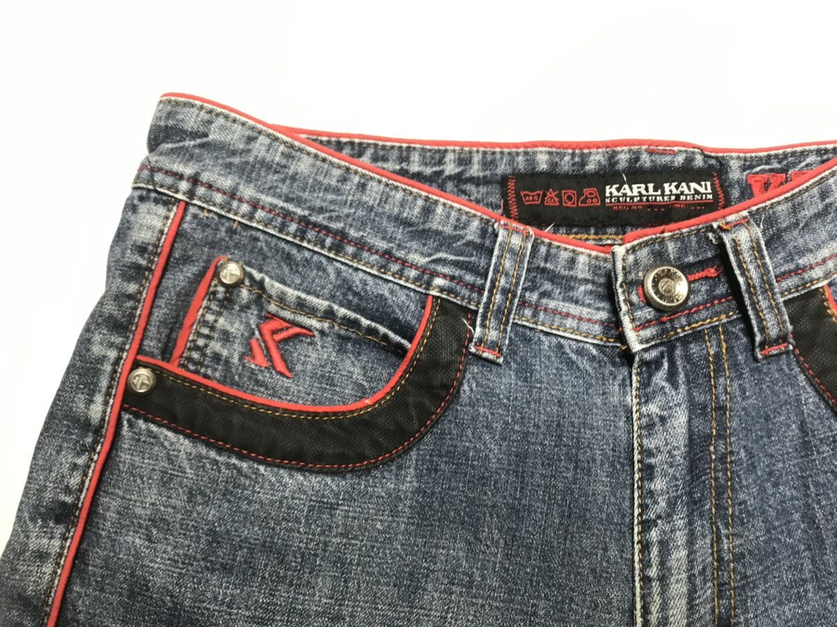 Vintage Vintage 90s wide leg baggy Karl Kani Sculpt Embroi Patch Den Size US 32 / EU 48 - 3 Thumbnail