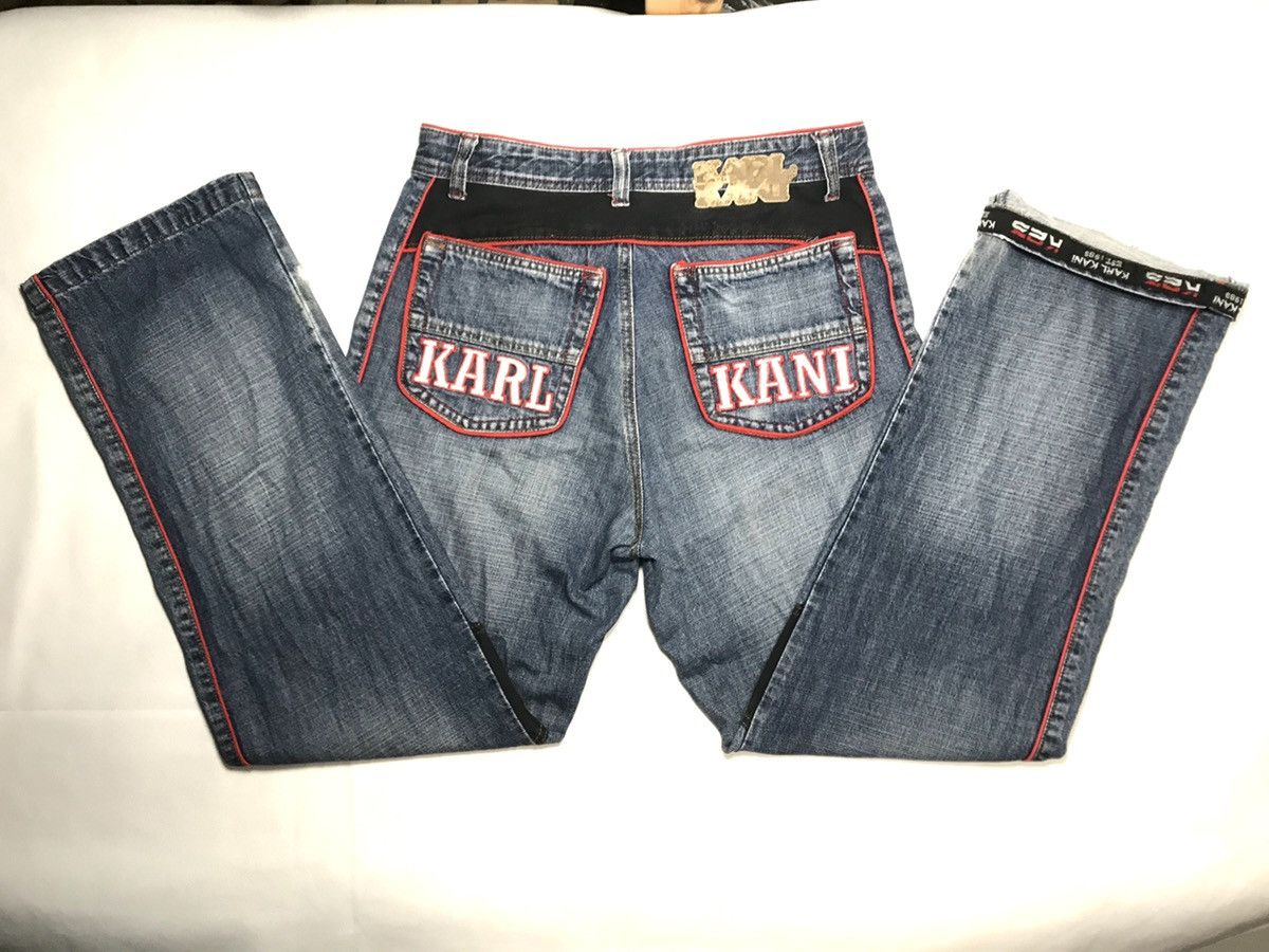 Vintage Vintage 90s wide leg baggy Karl Kani Sculpt Embroi Patch Den Size US 32 / EU 48 - 6 Thumbnail