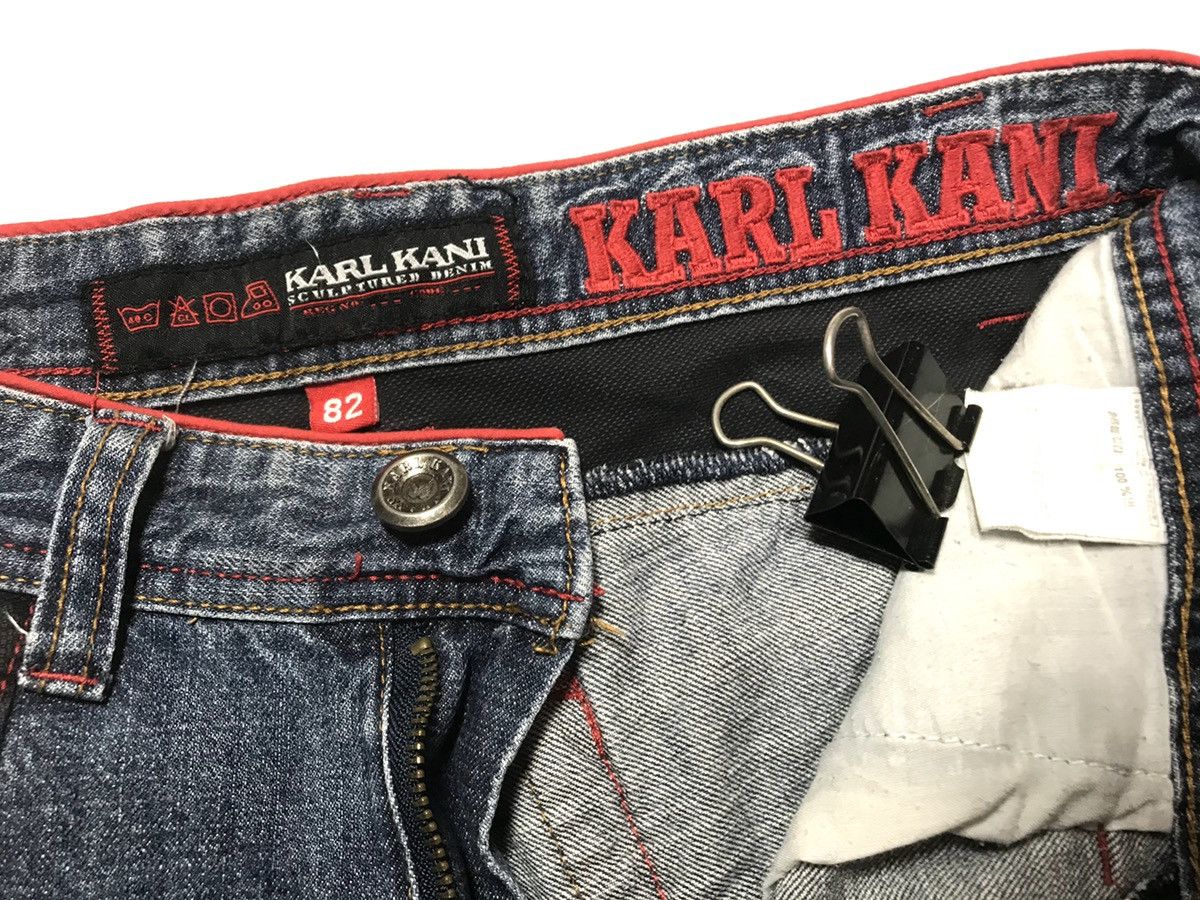 Vintage Vintage 90s wide leg baggy Karl Kani Sculpt Embroi Patch Den Size US 32 / EU 48 - 14 Thumbnail