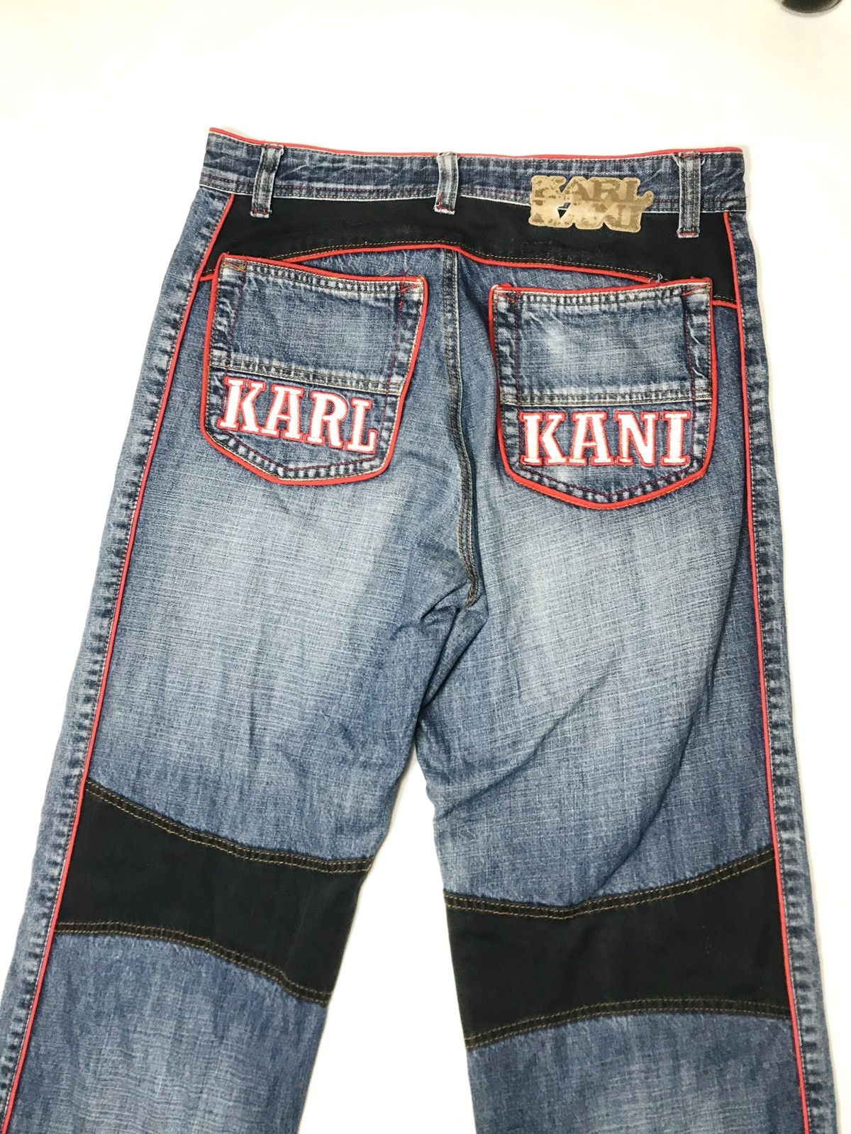 Vintage Vintage 90s wide leg baggy Karl Kani Sculpt Embroi Patch Den Size US 32 / EU 48 - 8 Thumbnail