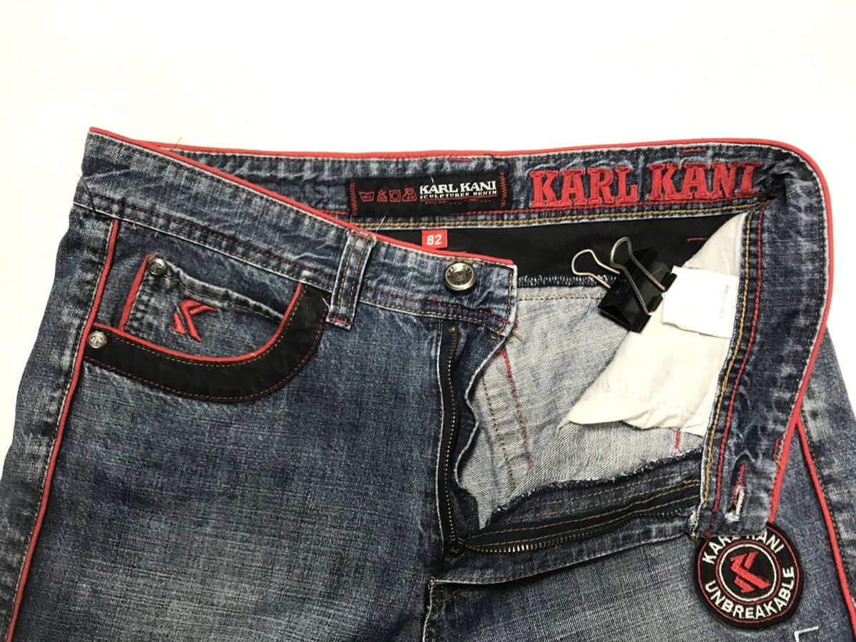 Vintage Vintage 90s wide leg baggy Karl Kani Sculpt Embroi Patch Den Size US 32 / EU 48 - 13 Thumbnail