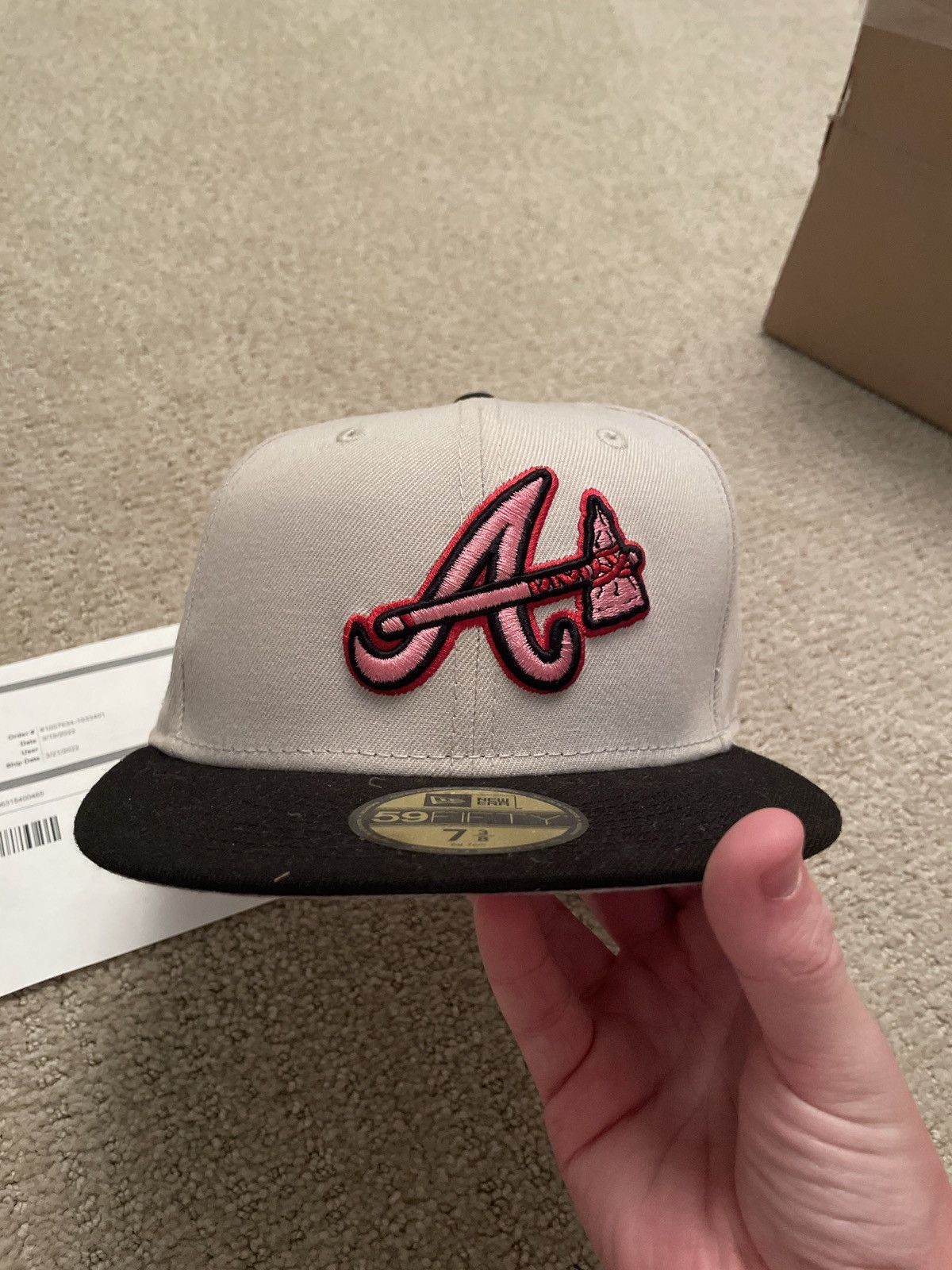 New Era Atlanta Braves Aux Pack Vol 2 30th Anniversary Patch Alternate Hat Club Exclusive 59FIFTY Fitted Hat Stone/Black