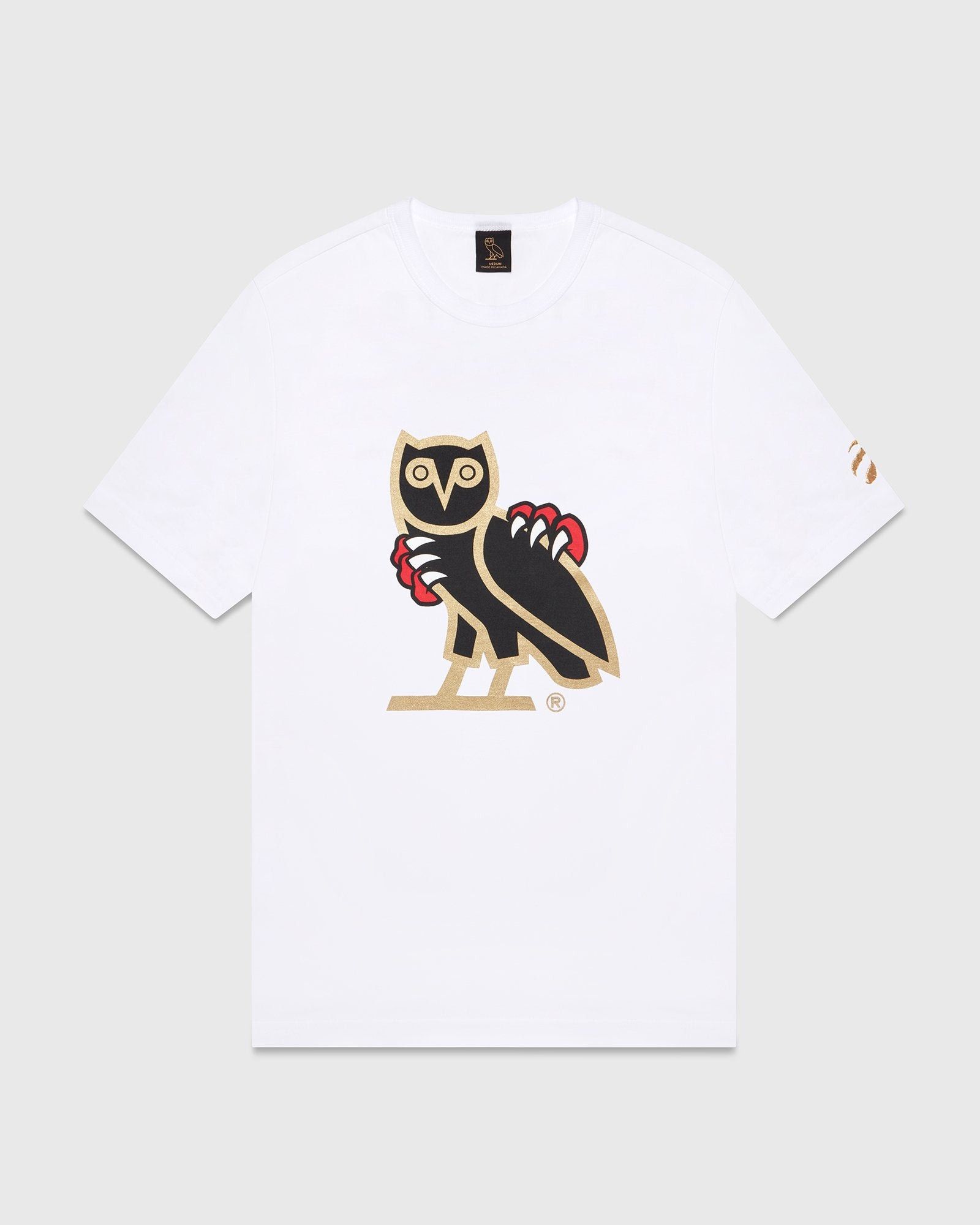 🦖🦉OVO X NBA X JURASSIC PARK WHITE OG OWL T-SHIRT TEE