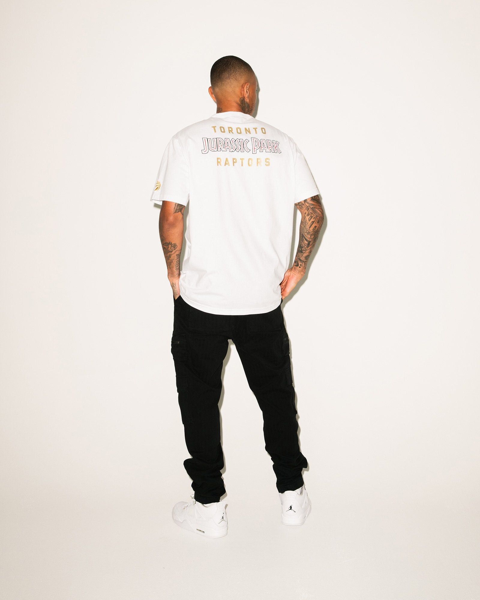 🦖🦉OVO X NBA X JURASSIC PARK WHITE OG OWL T-SHIRT TEE