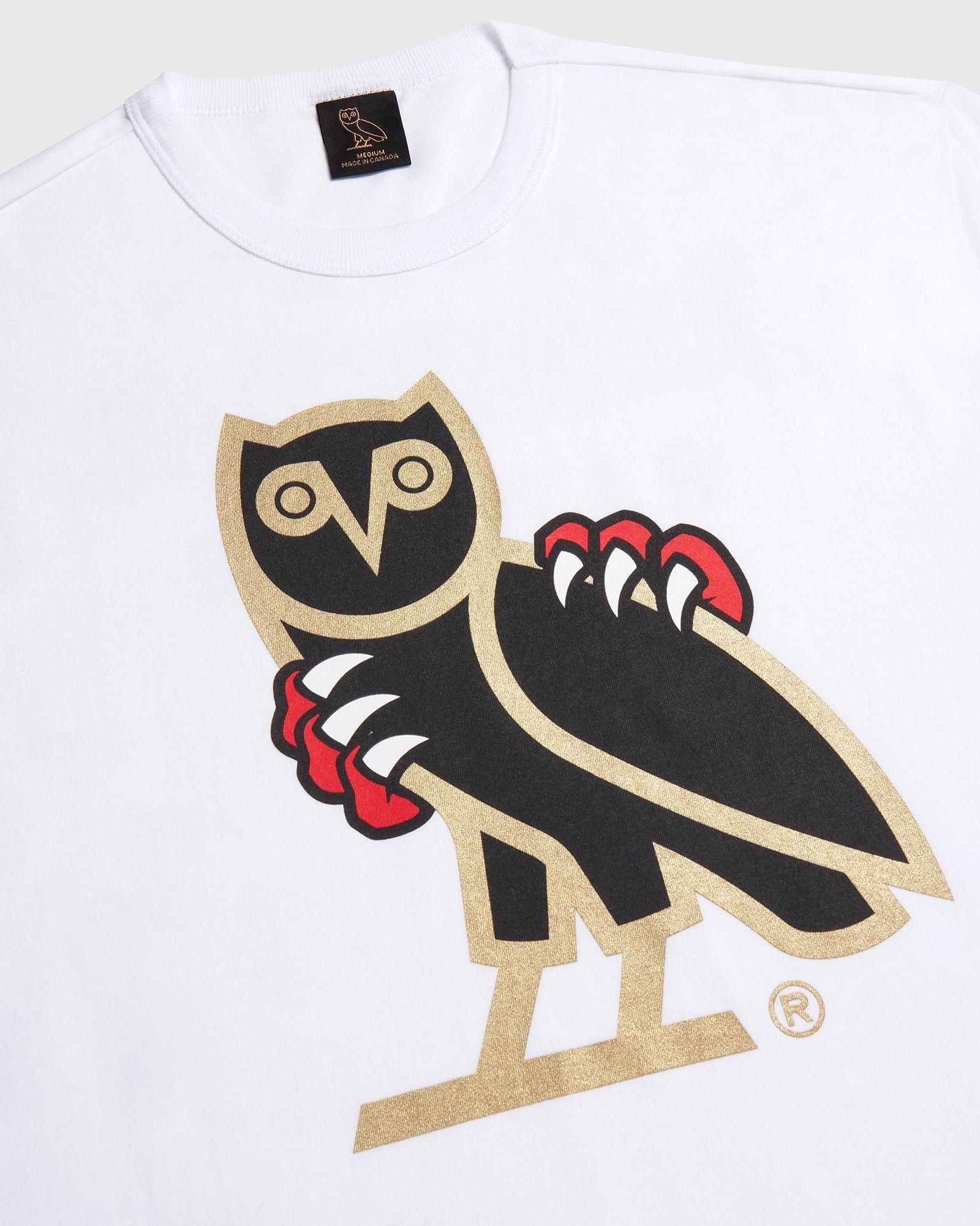 🦖🦉OVO X NBA X JURASSIC PARK WHITE OG OWL T-SHIRT TEE