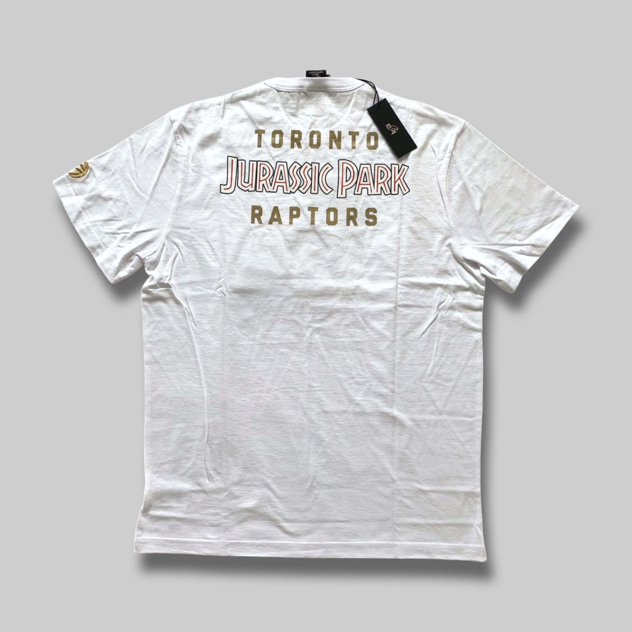 🦖🦉OVO X NBA X JURASSIC PARK WHITE OG OWL T-SHIRT TEE