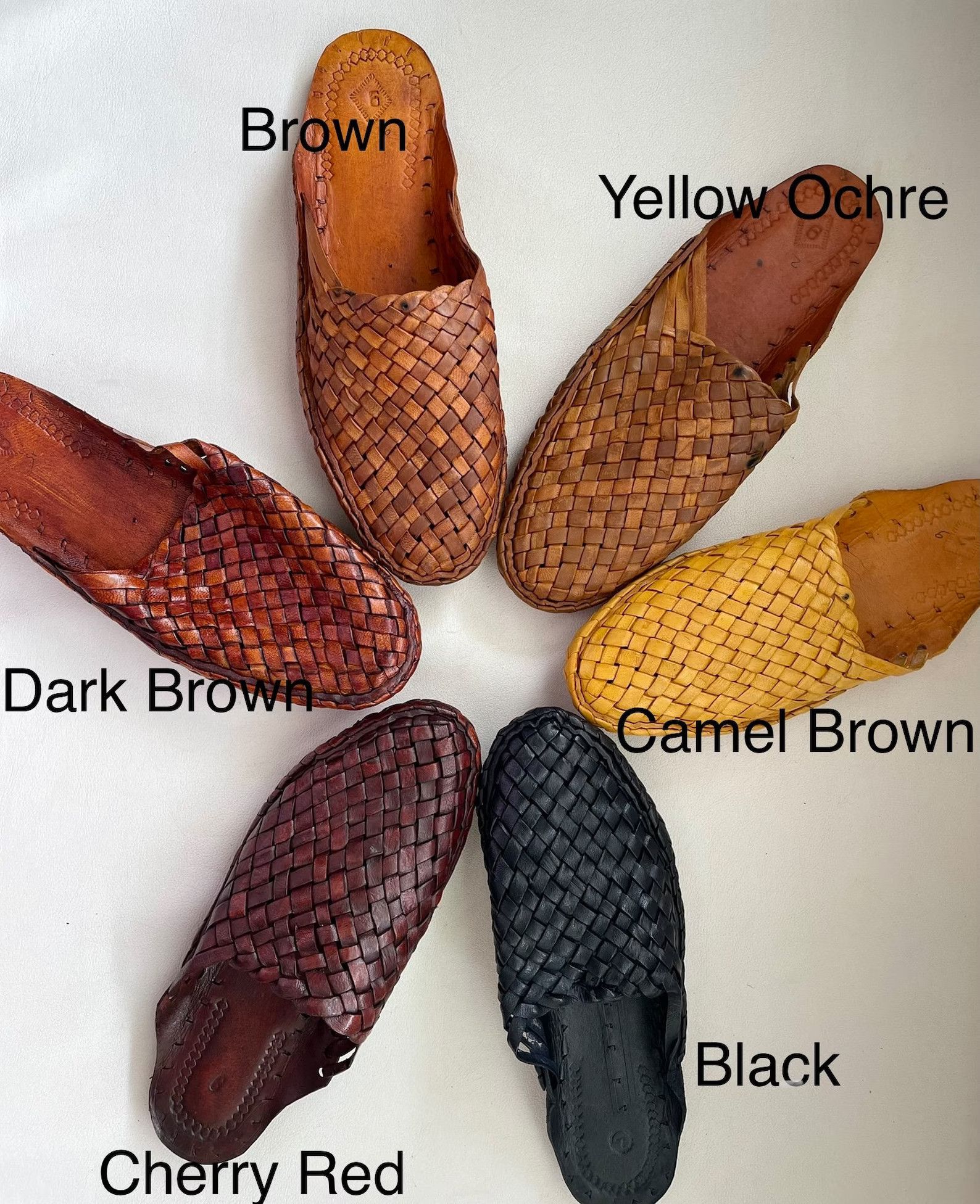 Handmade Criss Cross Leather Men Shoes, Men's Slippers, Indian Shoes Size US 9 / EU 42 - 3 Thumbnail
