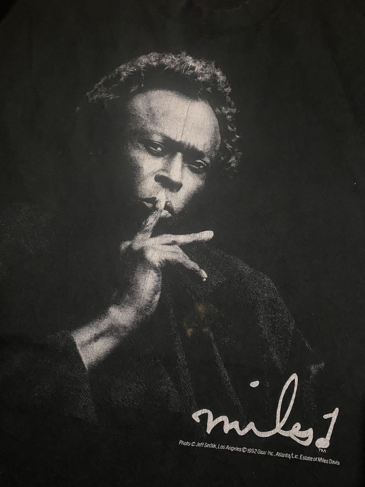Band Tees × Vintage Vintage 1992 Miles Davis Size US L / EU 52-54 / 3 - 3 Thumbnail