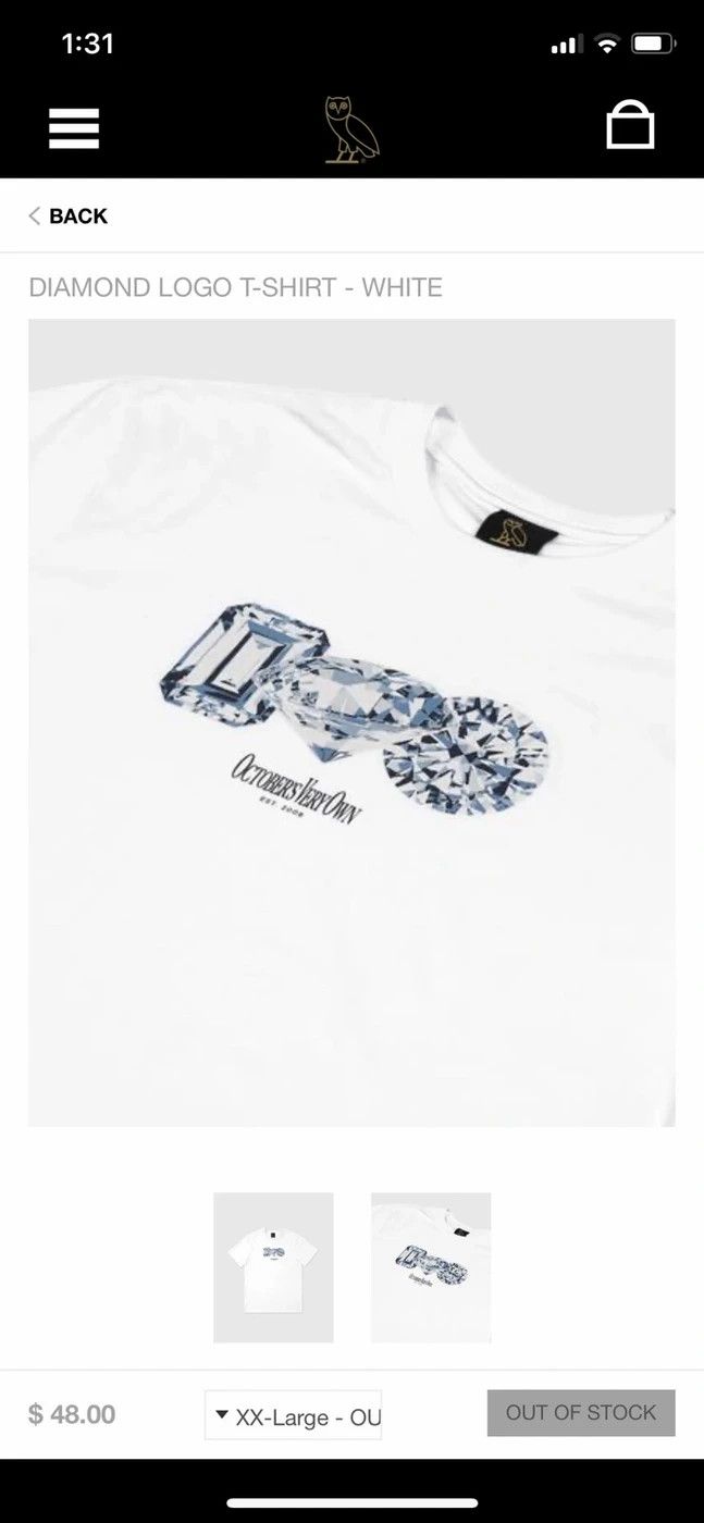 Drake OVO DIAMOND LOGO T-SHIRT Size US L / EU 52-54 / 3 - 5 Thumbnail