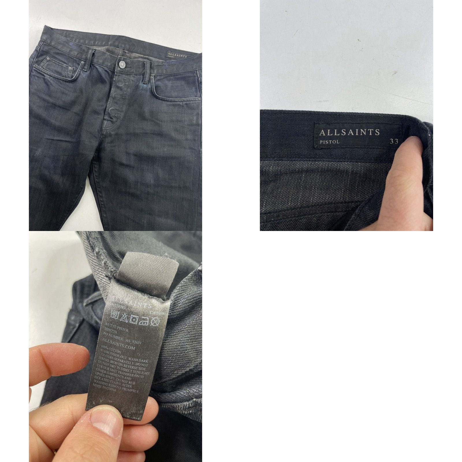 Allsaints All Saints Pistol SkinnyJeans Mens Size 33 Button Fly Size US 33 - 4 Thumbnail