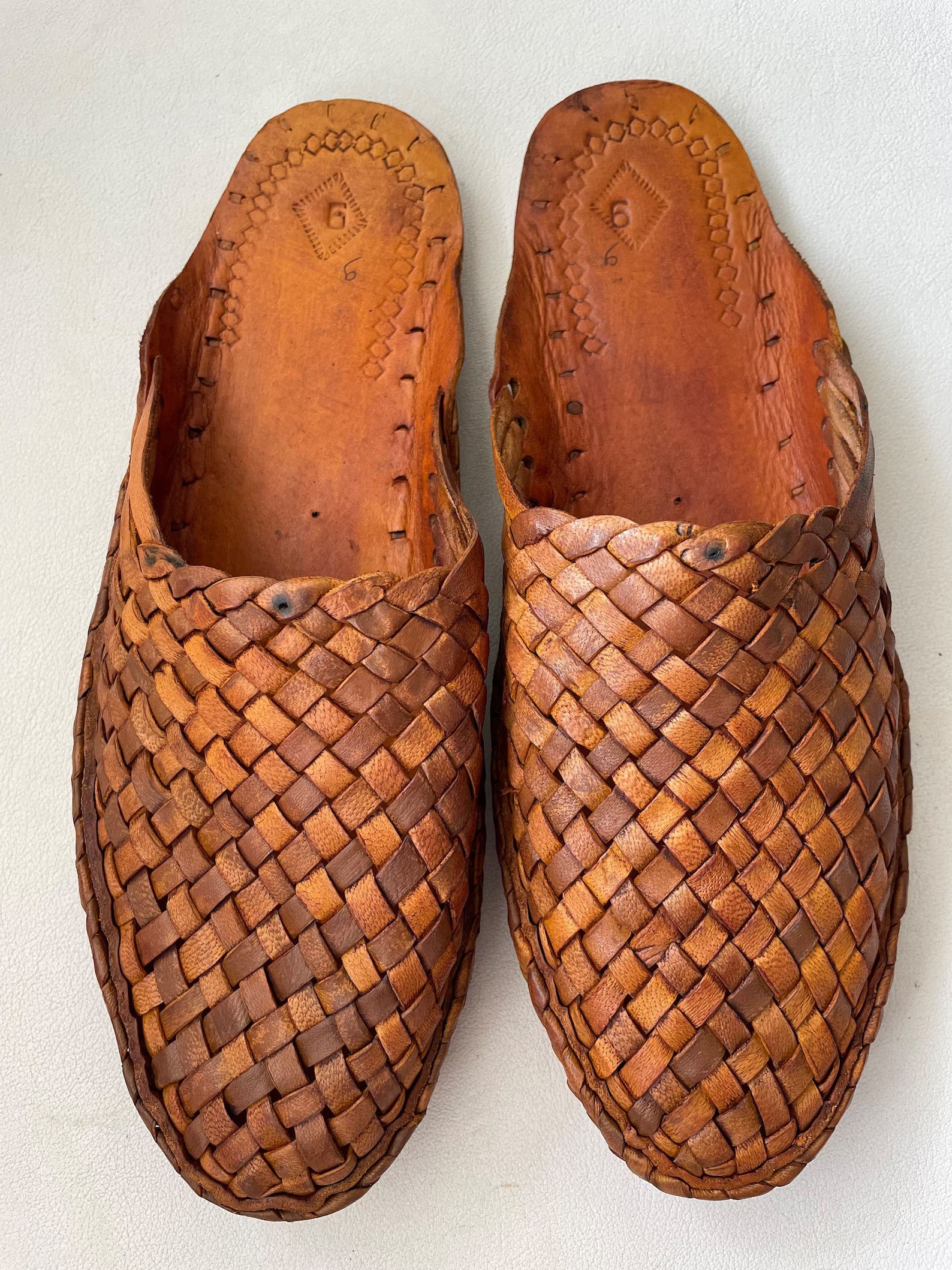 Handmade Criss Cross Leather Men Shoes, Men's Slippers, Indian Shoes Size US 9 / EU 42 - 1 Thumbnail