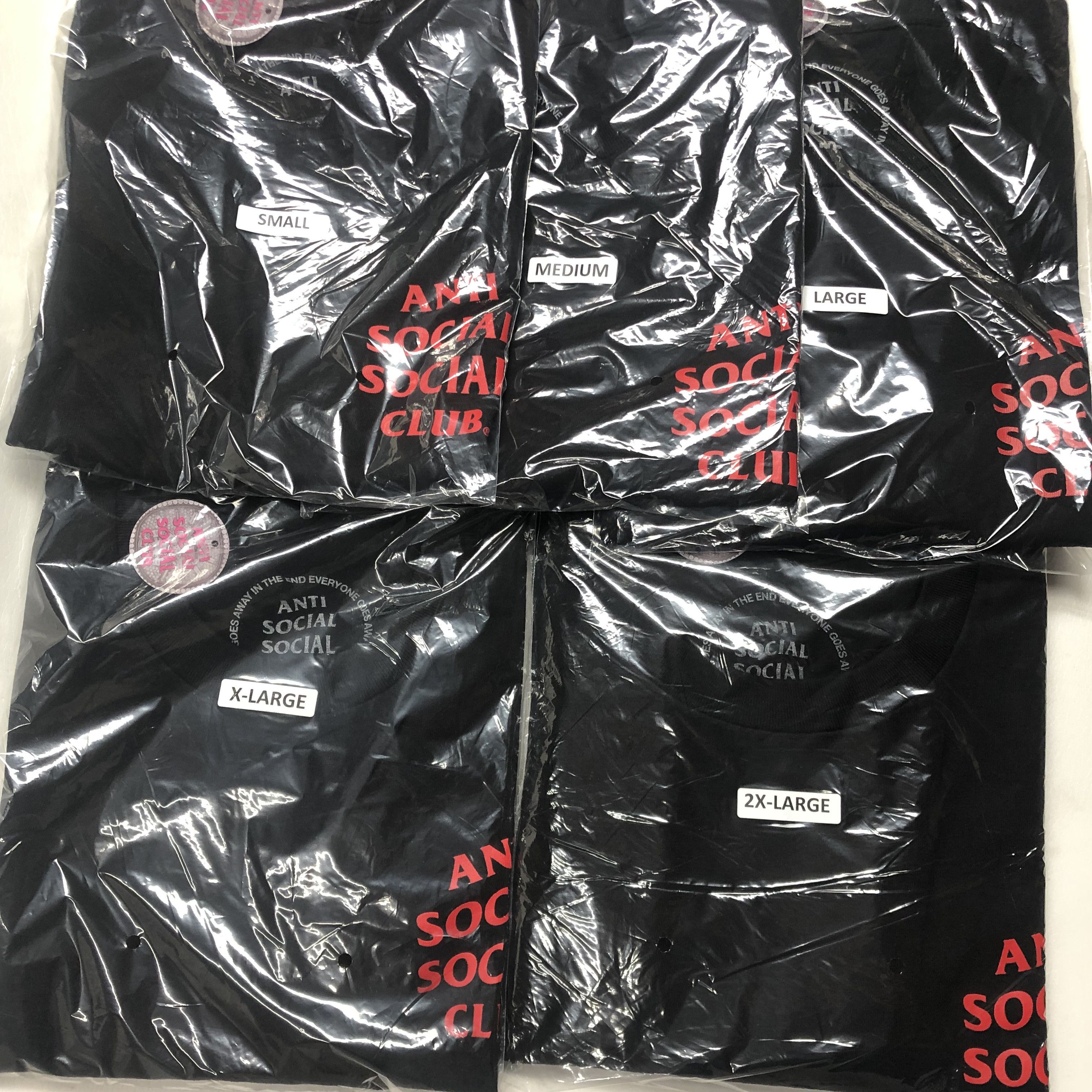 Anti Social Social Club DS weekly Red ASSC Omakase black tee FTP FOG CDG BAPE KITH Size US XXL / EU 58 / 5 - 7 Thumbnail