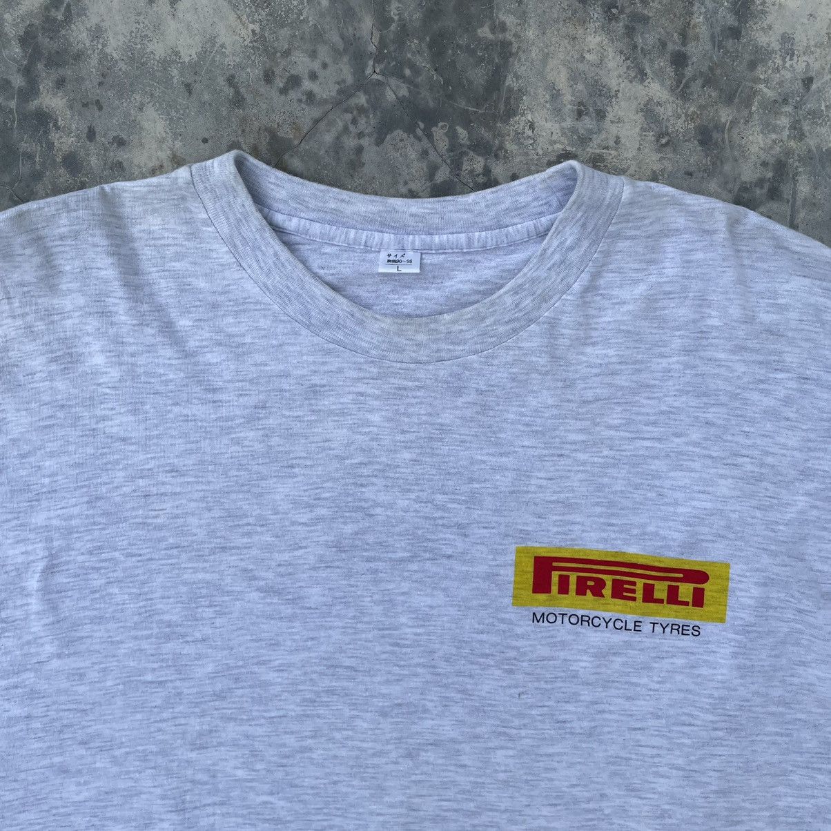 Pirelli Vintage Pirelli Motorcycle Tyre Ladies On Grey T-shirt Size US L / EU 52-54 / 3 - 4 Thumbnail