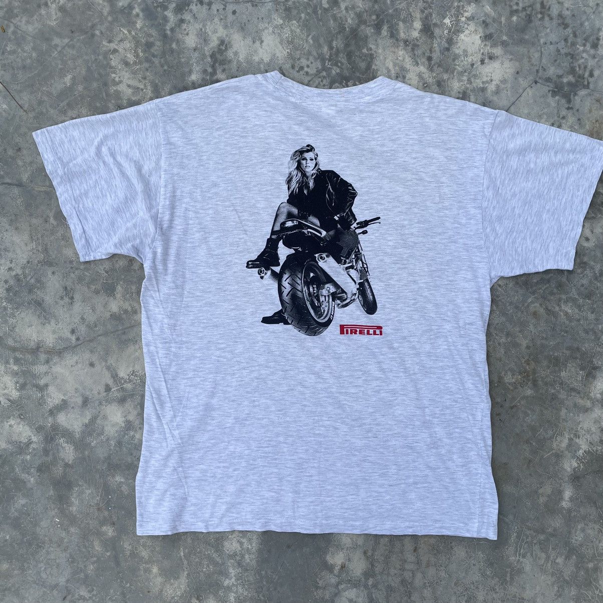 Pirelli Vintage Pirelli Motorcycle Tyre Ladies On Grey T-shirt Size US L / EU 52-54 / 3 - 1 Thumbnail