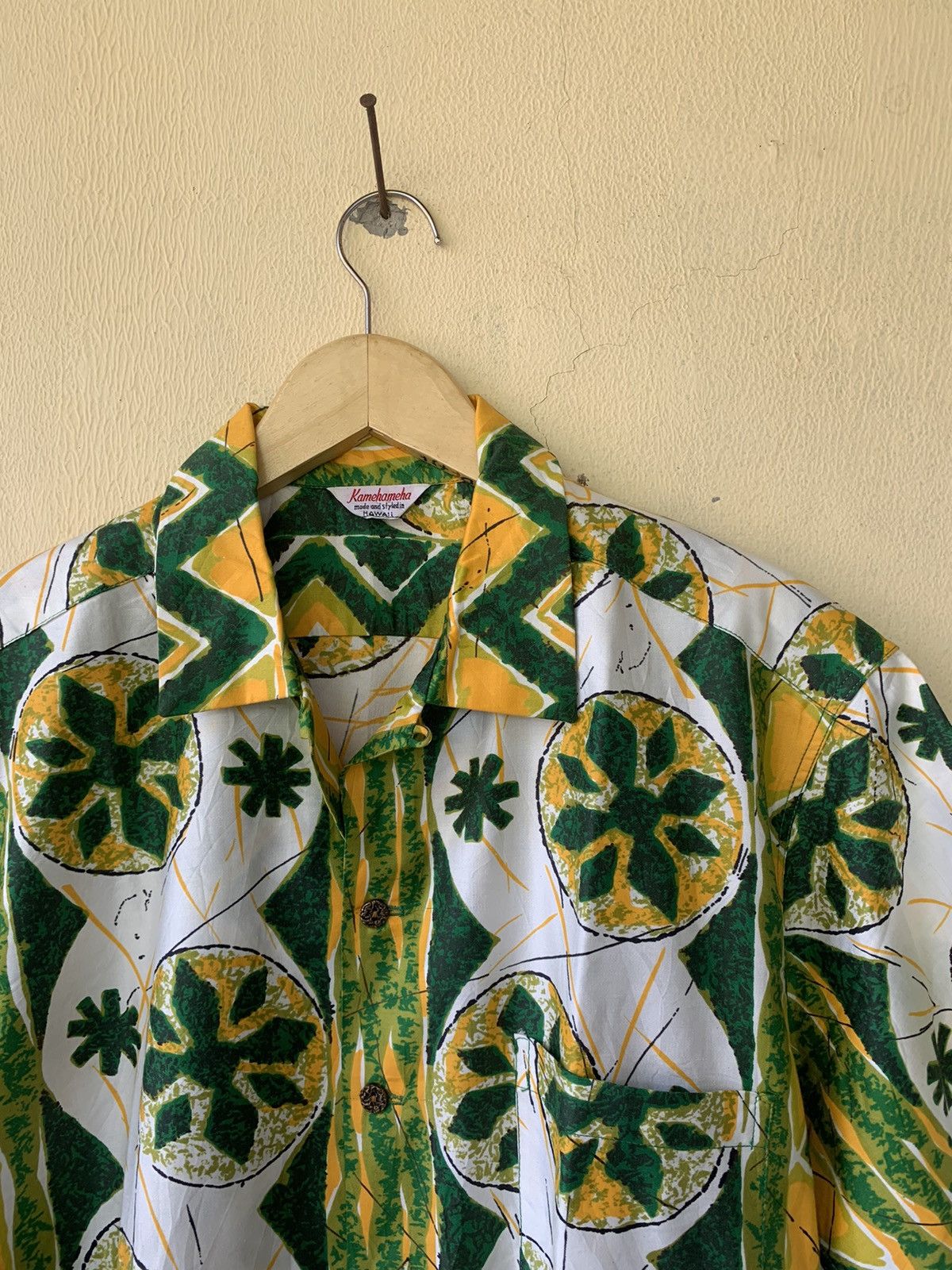 Japanese Brand × Vintage True Vintage 50s Kamehameha Aloha Open Collar Shirt Size US M / EU 48-50 / 2 - 2 Thumbnail