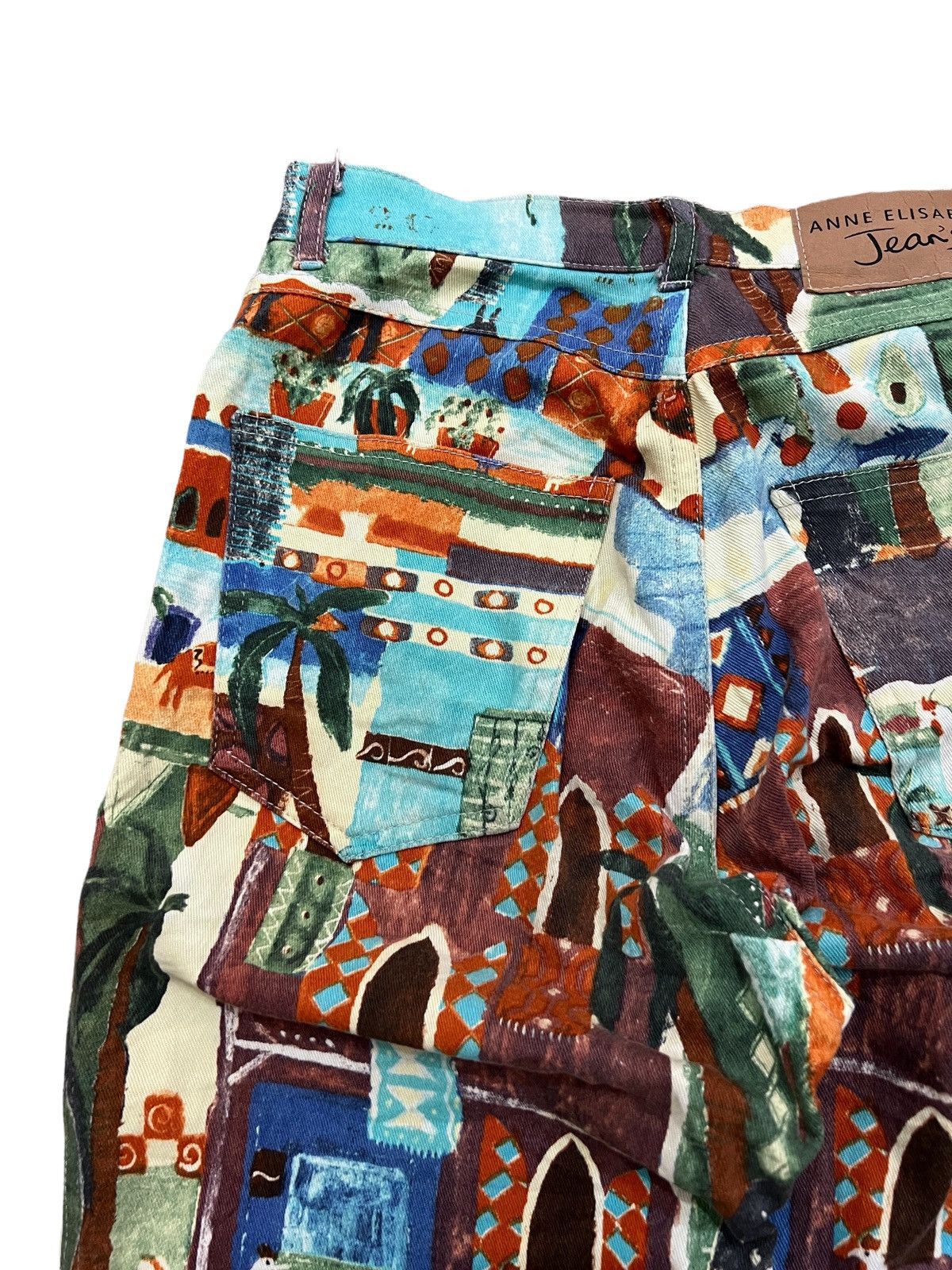 Japanese Brand × Jean Paul Gaultier × Vintage Japanese Brand Anne Elisabeth All Overprint Art Painting Size US 26 / EU 42 - 8 Thumbnail