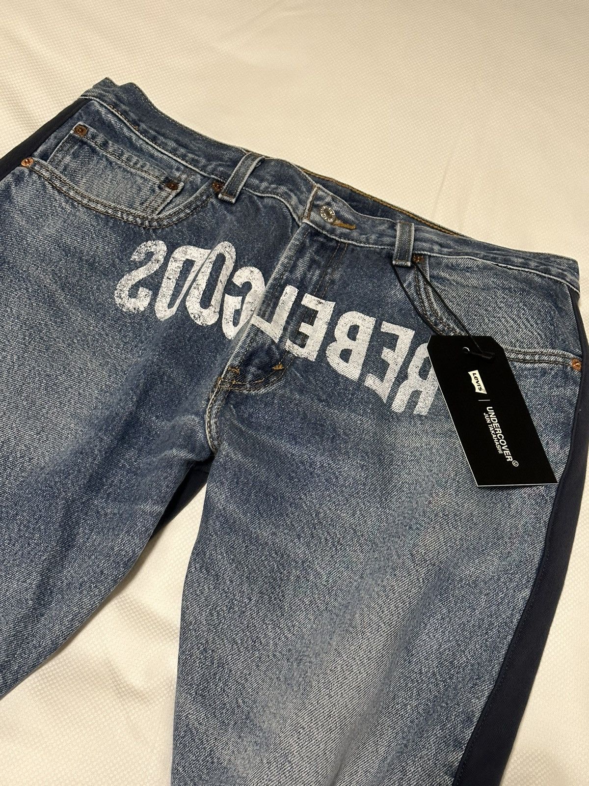 Levi's × Undercover undercover x levi’s worn in hybrid indigo denim sweat pants Size US 34 / EU 50 - 5 Thumbnail