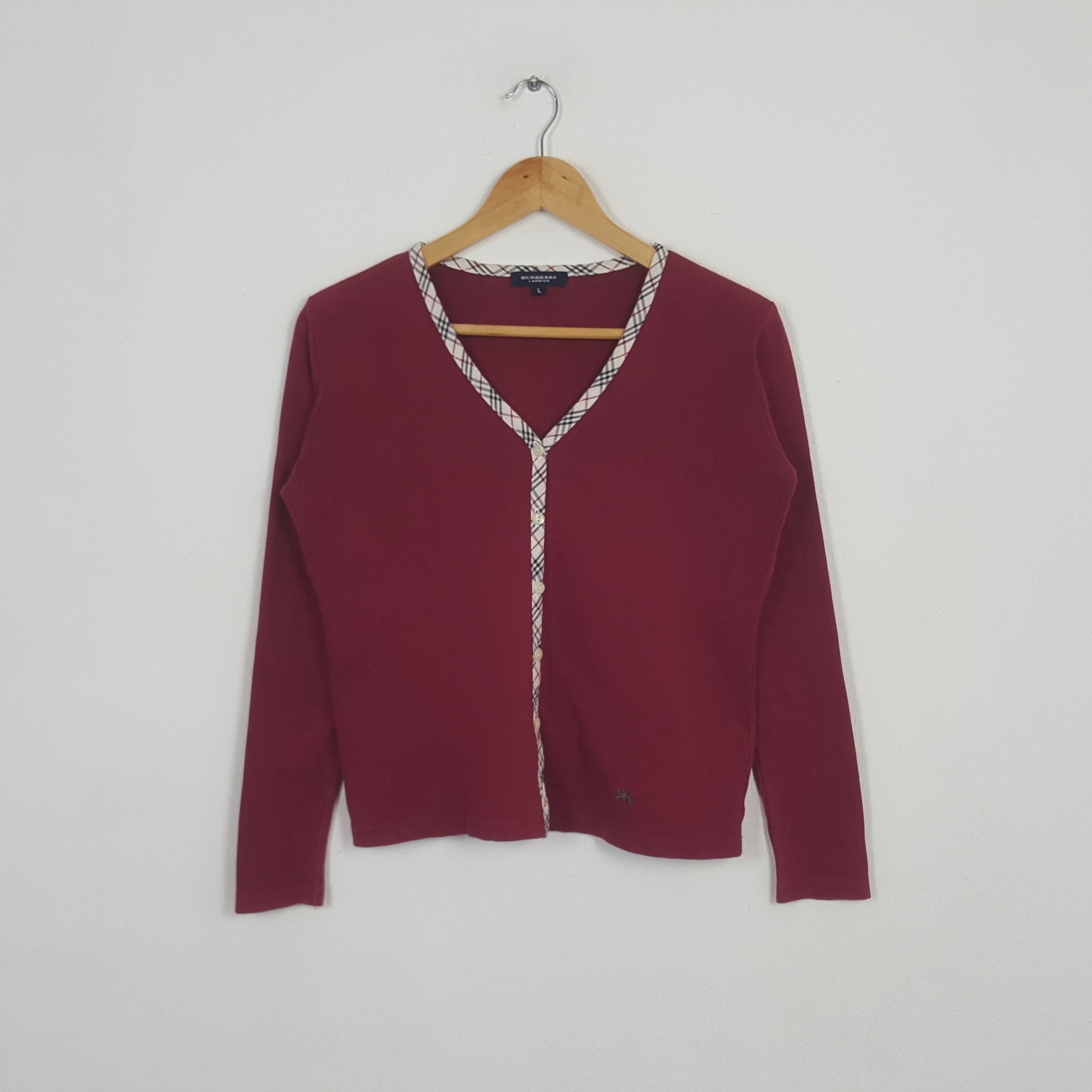 Vintage Burberry London Nova Check Button Ups