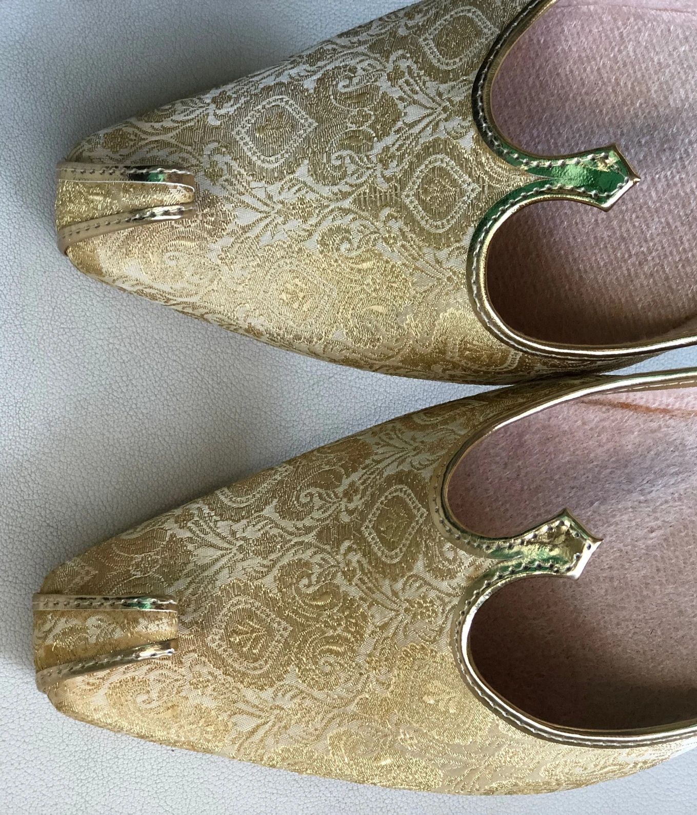 White and Gold Wedding Shoes White Men Flats Men juttis