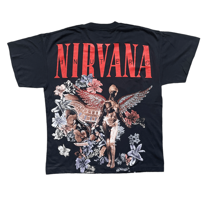 Official Licensed Rock T-shirt Nirvana In Utero Angelic Logo T-Shirt - Official Licensed Band Tee, Men's Black XL Nirvana In Utero Angelic Logo Tee - Foto 10