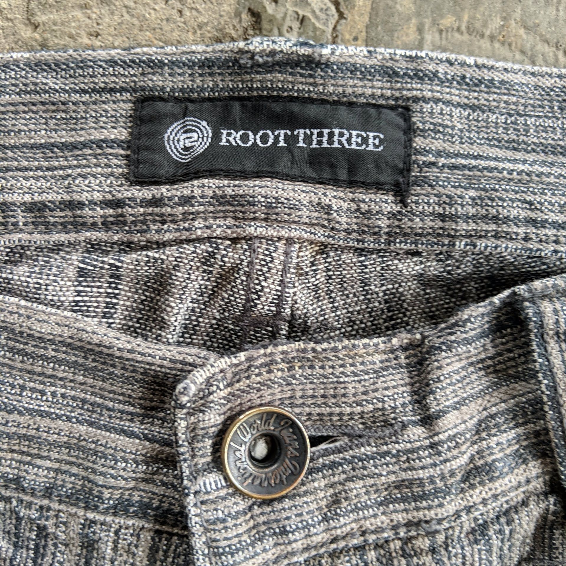 Japanese Brand × Vintage Root Three Distressed Rare Design Casual Trousers Pants Size US 32 / EU 48 - 6 Thumbnail