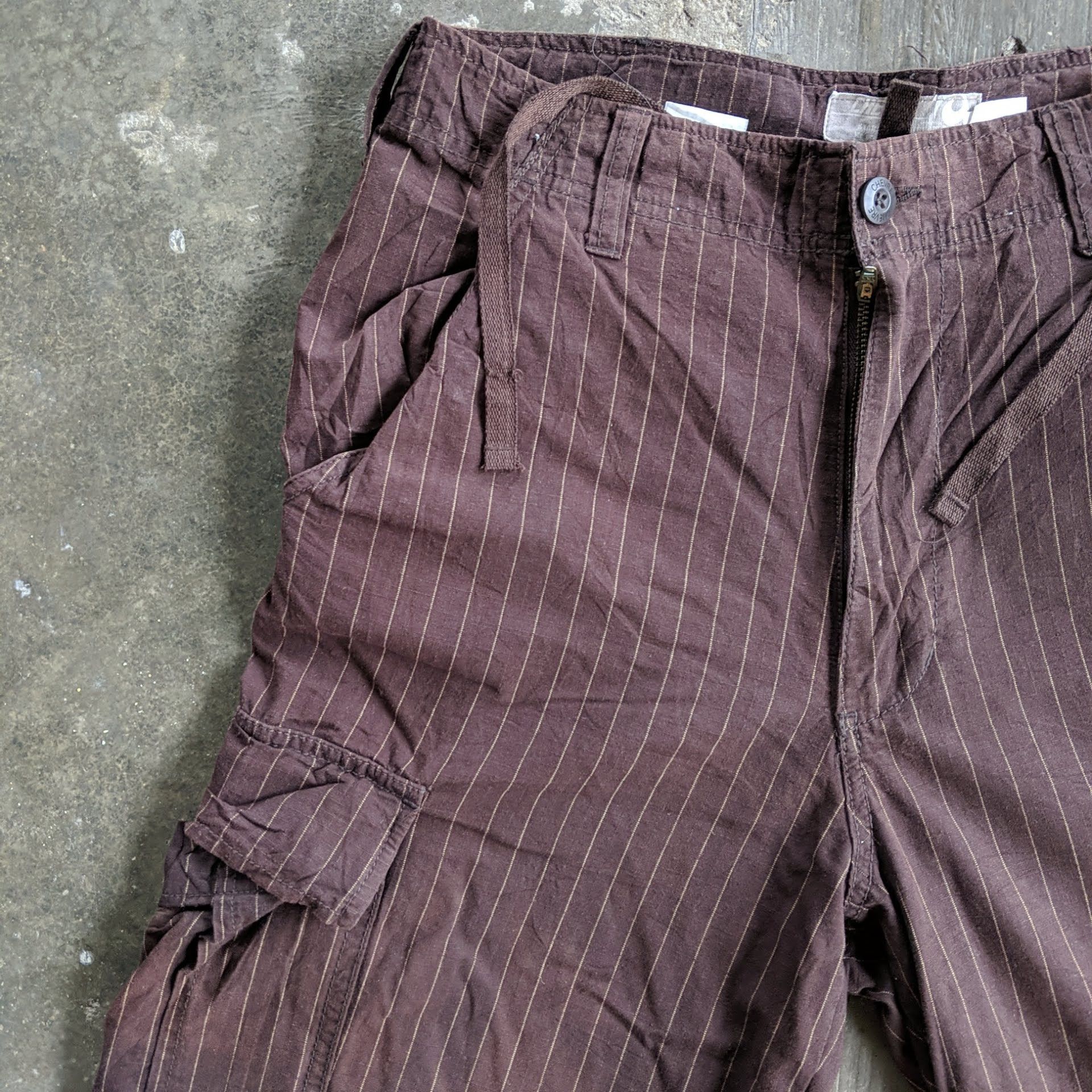 Japanese Brand CHEVRE Stripe Multipocket Tactical Cargo Pants Size US 30 / EU 46 - 3 Thumbnail