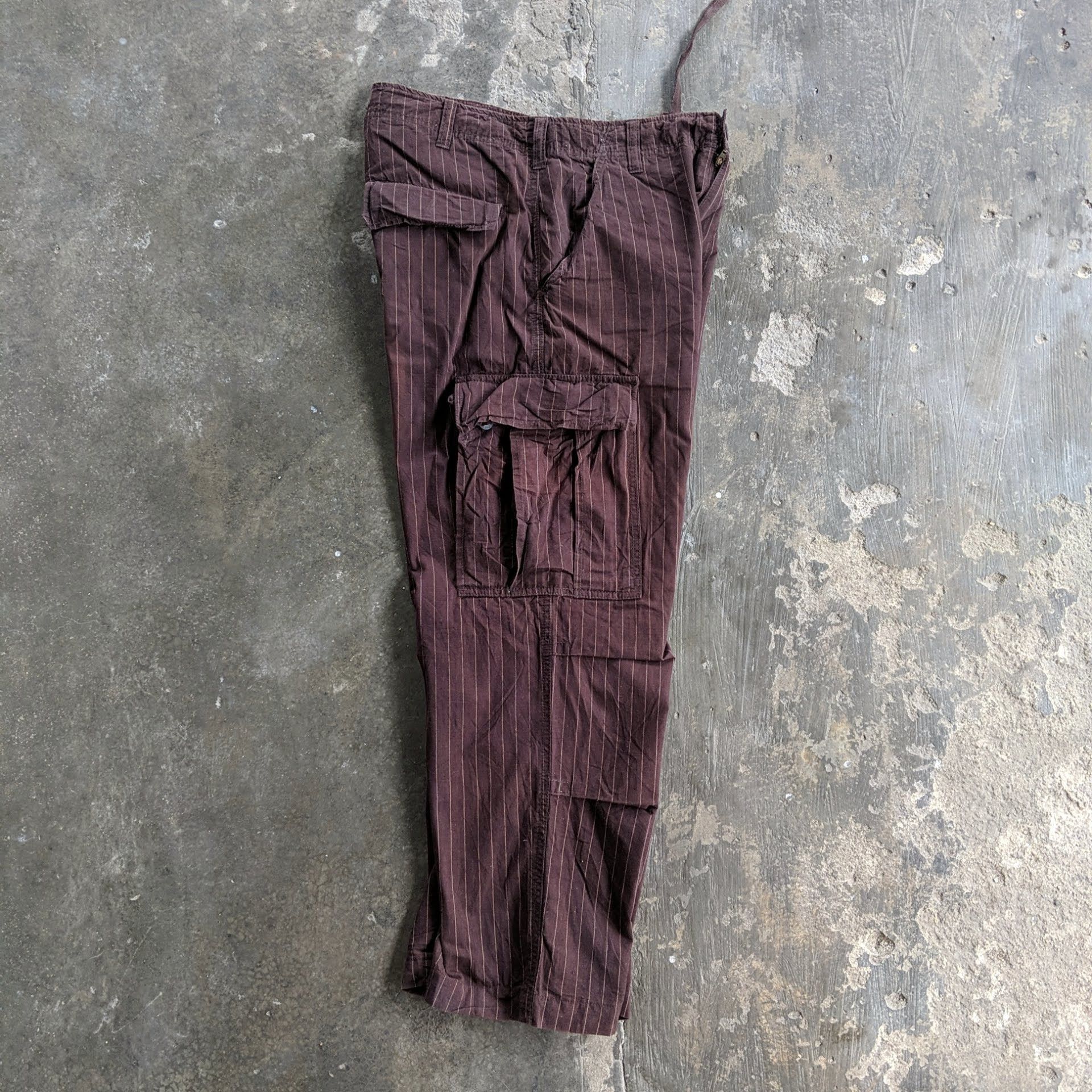 Japanese Brand CHEVRE Stripe Multipocket Tactical Cargo Pants Size US 30 / EU 46 - 15 Thumbnail