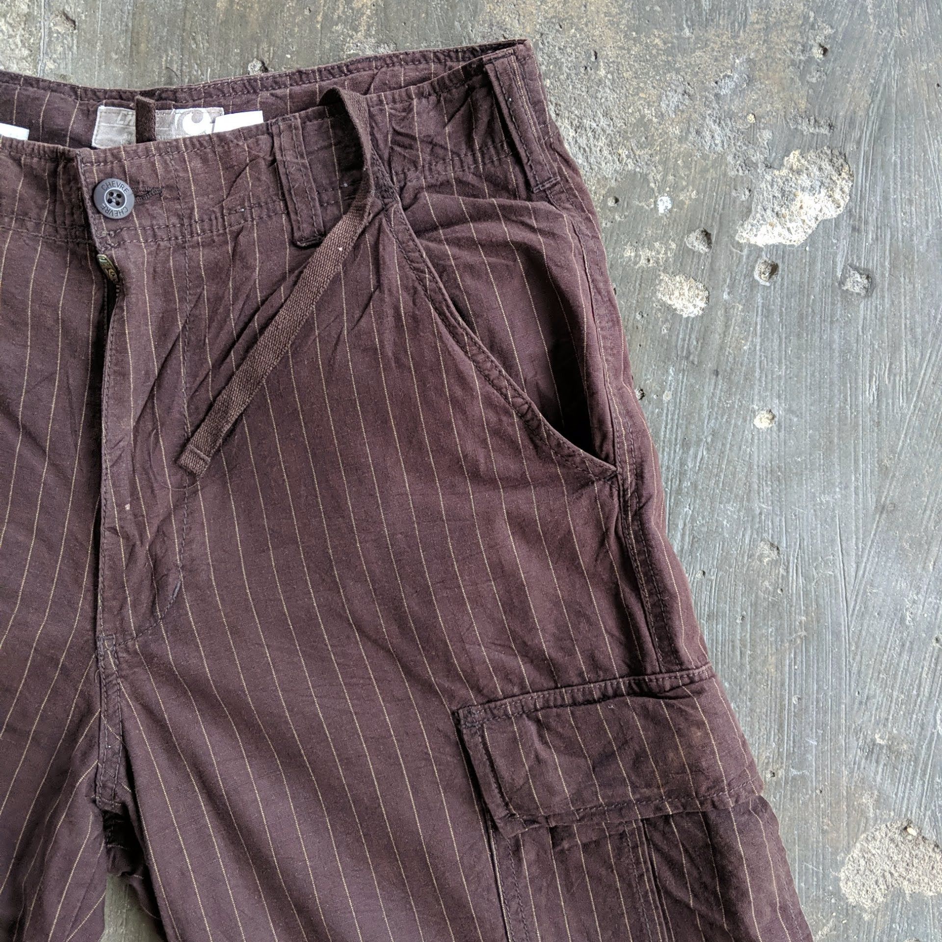 Japanese Brand CHEVRE Stripe Multipocket Tactical Cargo Pants Size US 30 / EU 46 - 4 Thumbnail