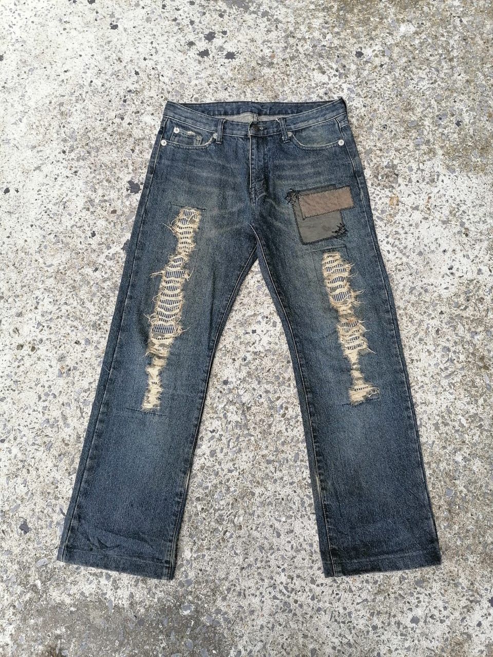 Other Solberry Patchwork Distressed Denim Jeans Size US 30 / EU 46 - 1 Thumbnail