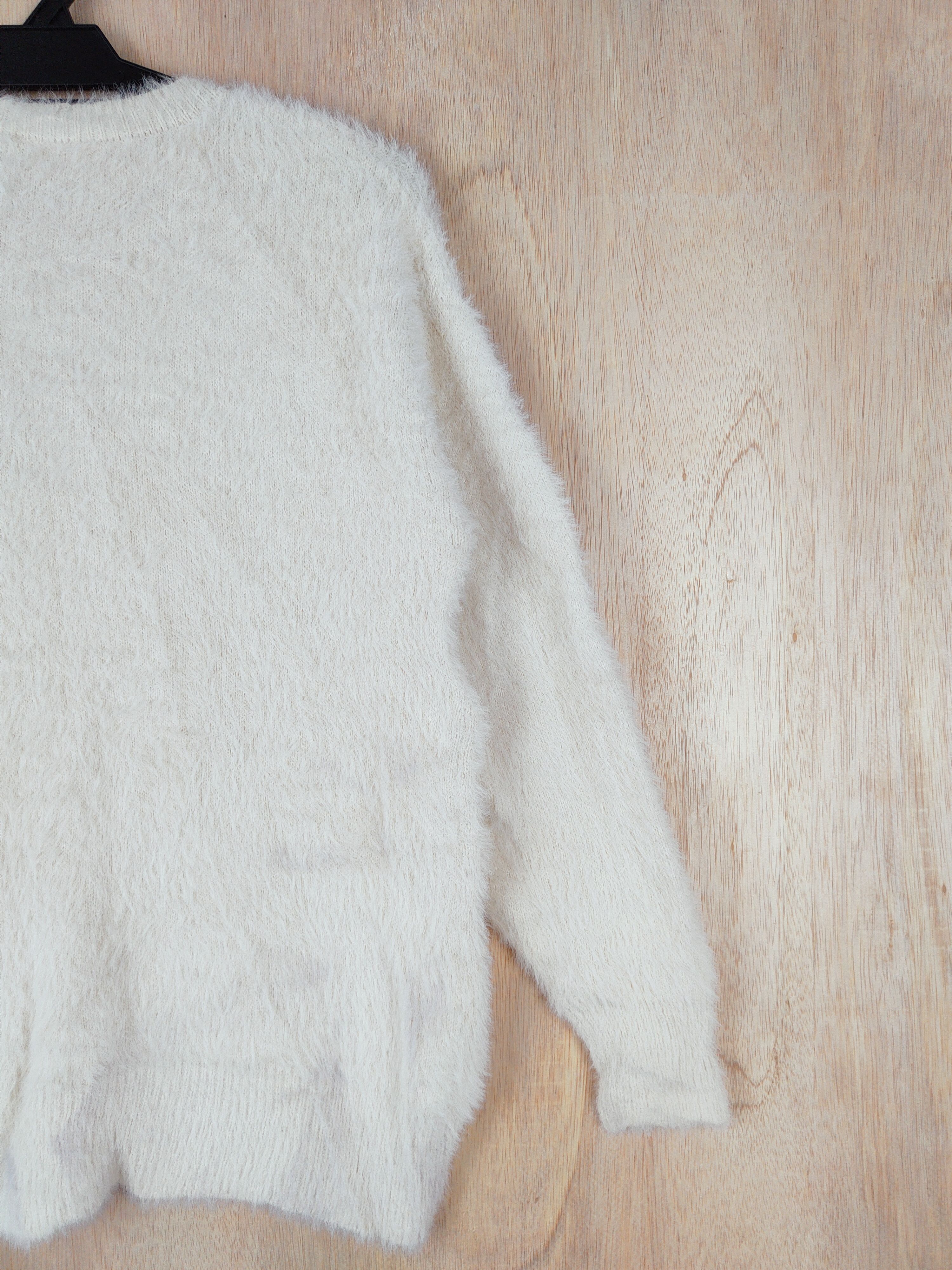 GU × Japanese Brand GU Cream Shag Shaggy Fur Mohair Knitwear #S270 Size S / US 4 / IT 40 - 7 Thumbnail