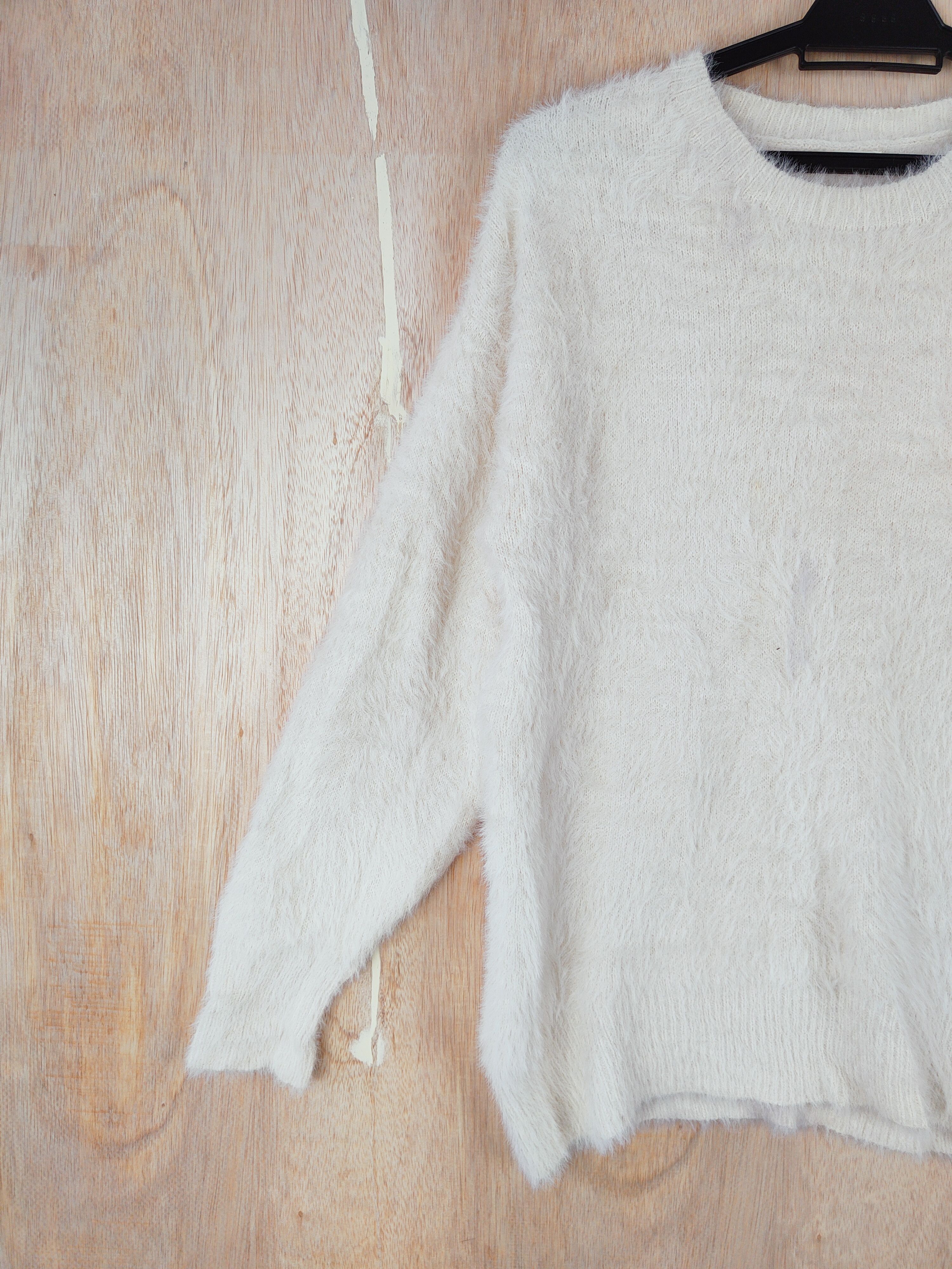 GU × Japanese Brand GU Cream Shag Shaggy Fur Mohair Knitwear #S270 Size S / US 4 / IT 40 - 3 Thumbnail