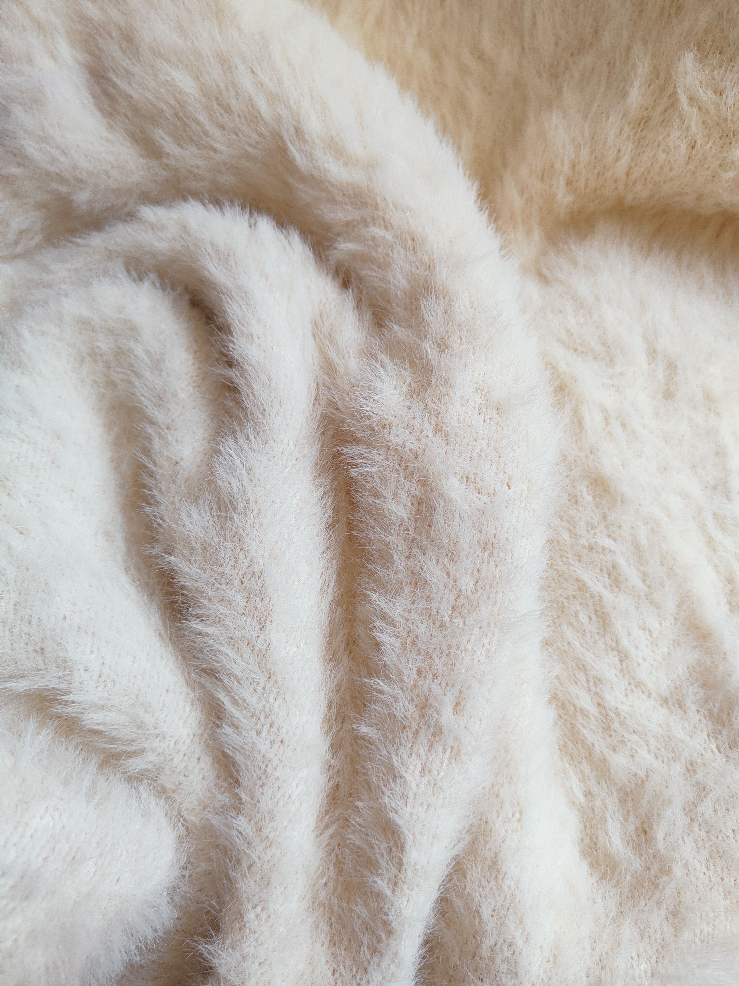 GU × Japanese Brand GU Cream Shag Shaggy Fur Mohair Knitwear #S270 Size S / US 4 / IT 40 - 8 Thumbnail