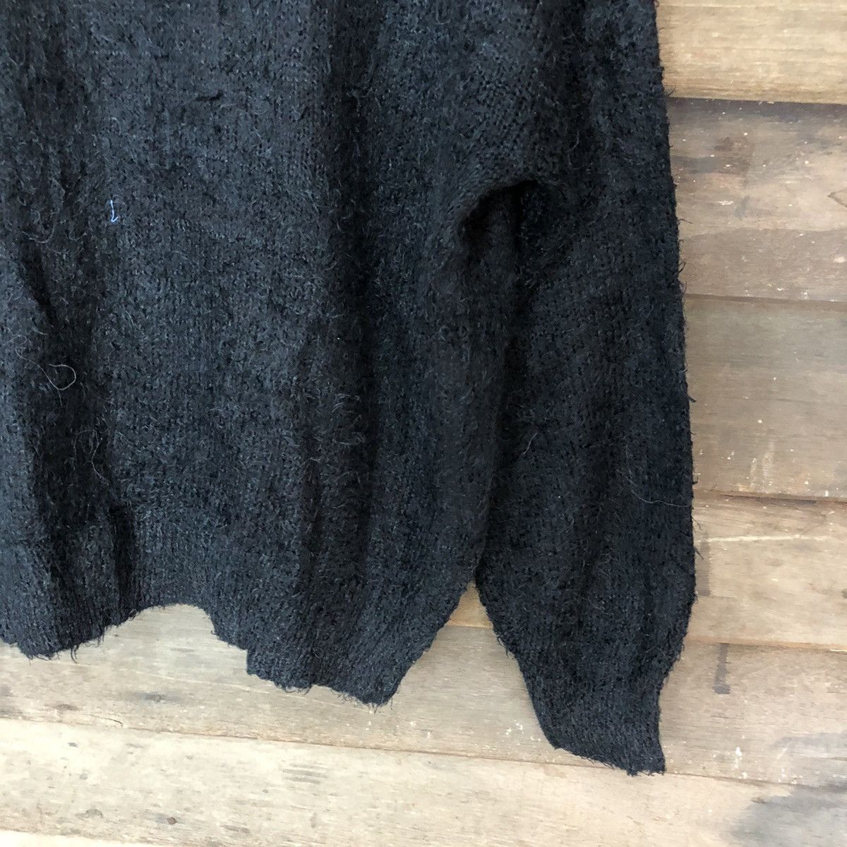 Homespun Knitwear × Japanese Brand Gu Black Shag Shaggy Fur Mohair Knitwear #6987 Size US XL / EU 56 / 4 - 5 Thumbnail