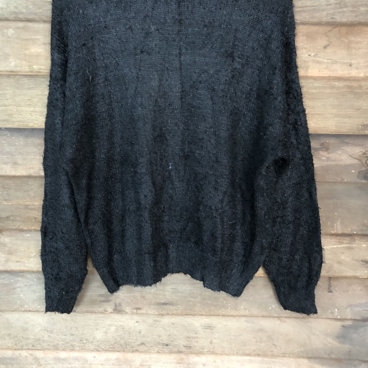 Homespun Knitwear × Japanese Brand Gu Black Shag Shaggy Fur Mohair Knitwear #6987 Size US XL / EU 56 / 4 - 3 Thumbnail