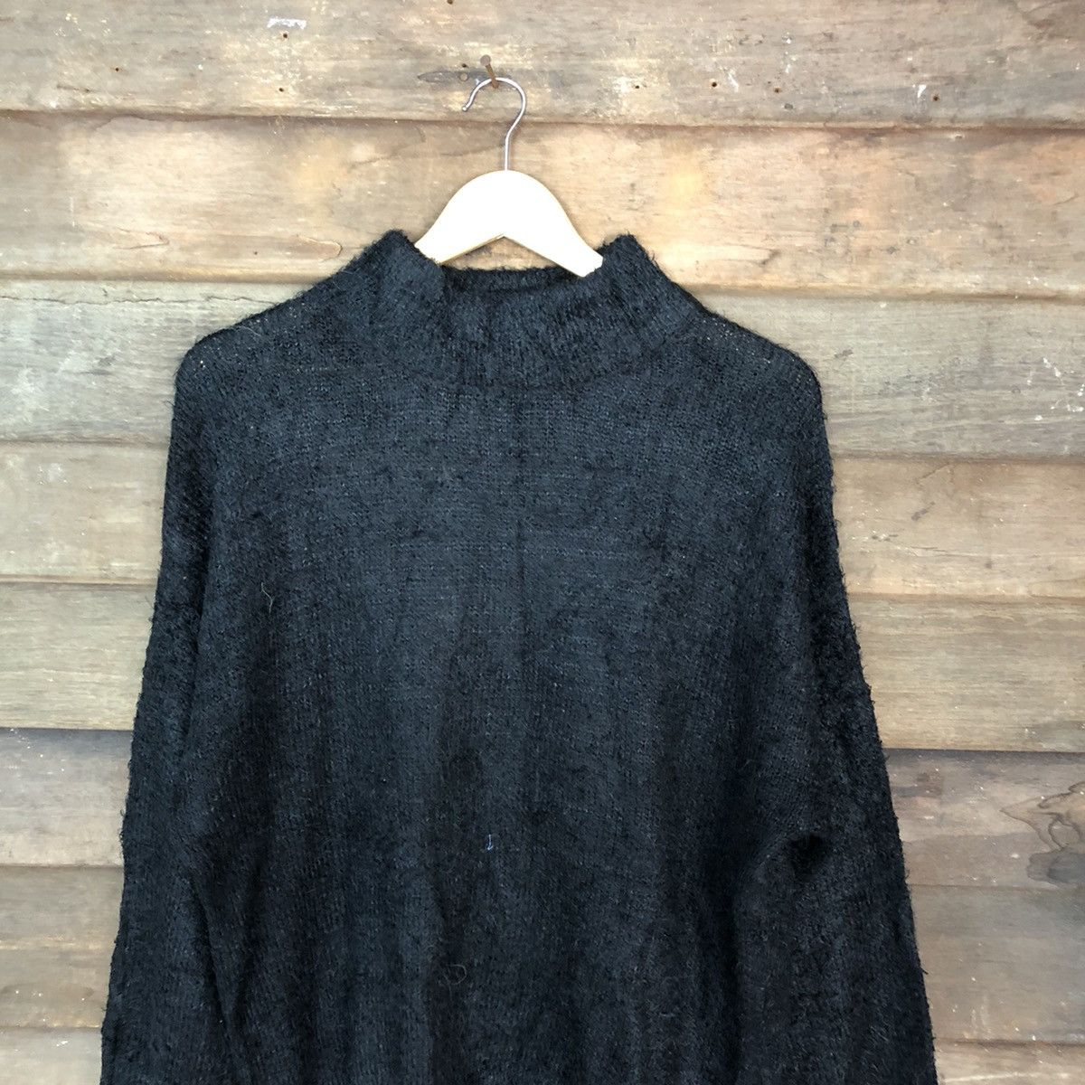 Homespun Knitwear × Japanese Brand Gu Black Shag Shaggy Fur Mohair Knitwear #6987 Size US XL / EU 56 / 4 - 2 Thumbnail