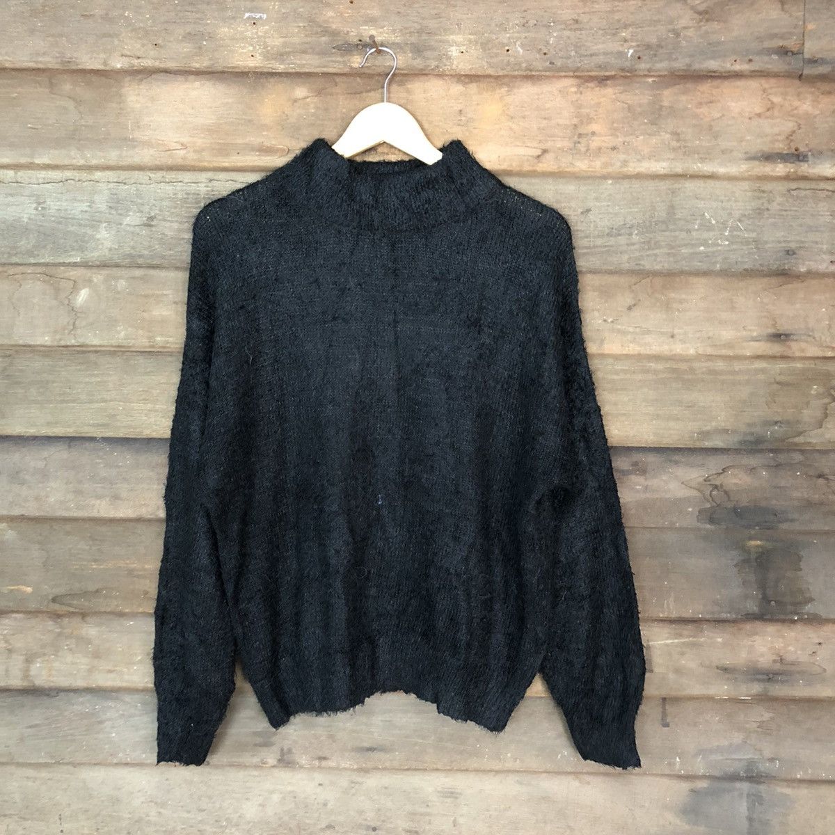 Homespun Knitwear × Japanese Brand Gu Black Shag Shaggy Fur Mohair Knitwear #6987 Size US XL / EU 56 / 4 - 1 Thumbnail