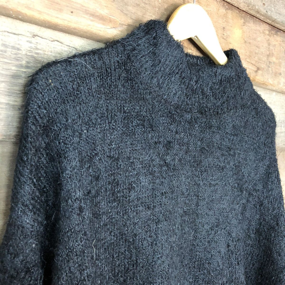 Homespun Knitwear × Japanese Brand Gu Black Shag Shaggy Fur Mohair Knitwear #6987 Size US XL / EU 56 / 4 - 6 Thumbnail