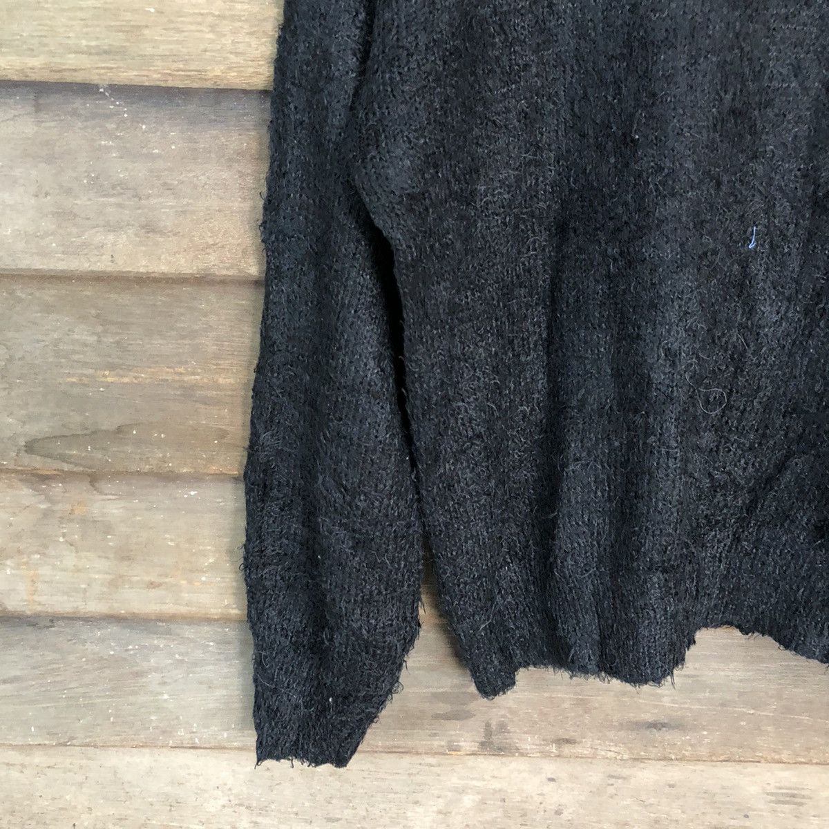 Homespun Knitwear × Japanese Brand Gu Black Shag Shaggy Fur Mohair Knitwear #6987 Size US XL / EU 56 / 4 - 4 Thumbnail