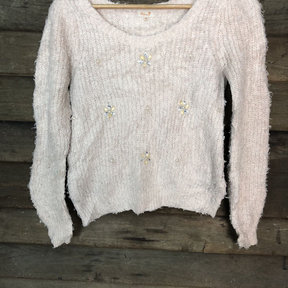 Homespun Knitwear × Japanese Brand Wallamania Brown Shag Shaggy Fur Mohair Knitwear #6949 Size XS / US 0-2 / IT 36-38 - 3 Thumbnail