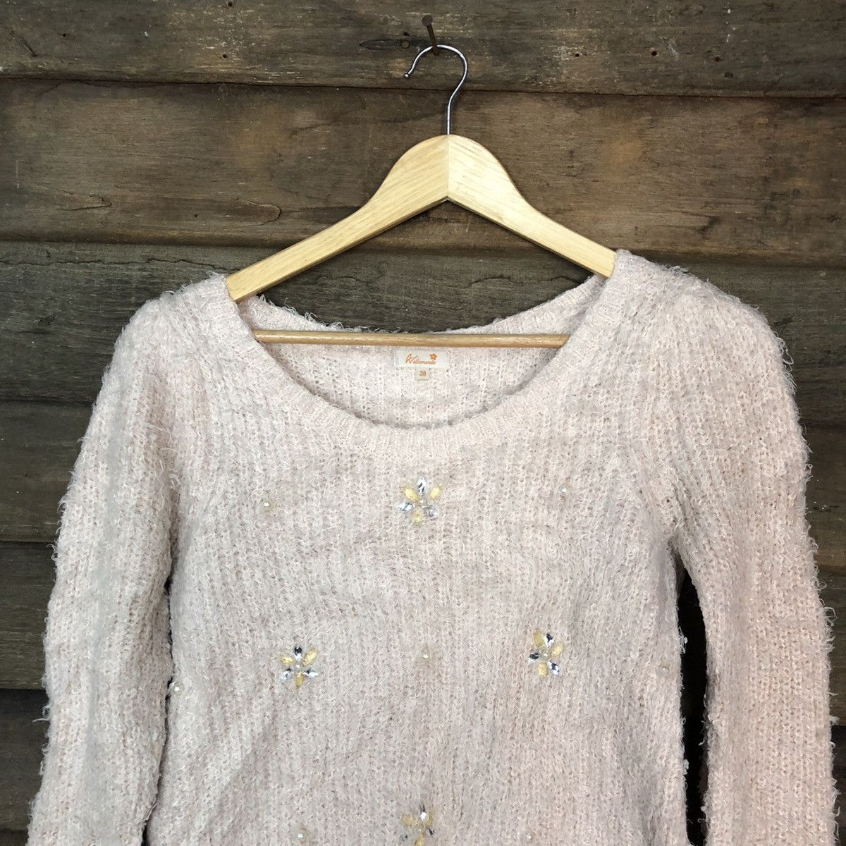 Homespun Knitwear × Japanese Brand Wallamania Brown Shag Shaggy Fur Mohair Knitwear #6949 Size XS / US 0-2 / IT 36-38 - 2 Thumbnail