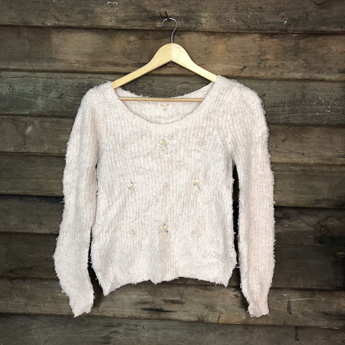 Homespun Knitwear × Japanese Brand Wallamania Brown Shag Shaggy Fur Mohair Knitwear #6949 Size XS / US 0-2 / IT 36-38 - 1 Thumbnail