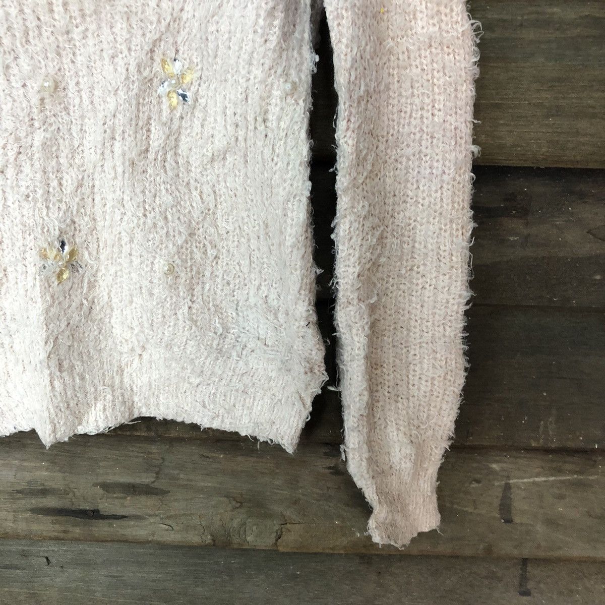 Homespun Knitwear × Japanese Brand Wallamania Brown Shag Shaggy Fur Mohair Knitwear #6949 Size XS / US 0-2 / IT 36-38 - 5 Thumbnail