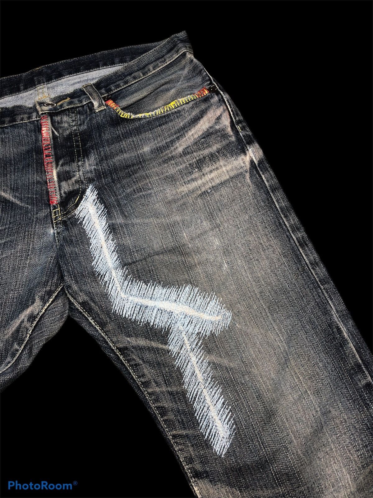 Takeo Kikuchi SICK⚡️⚡️TK DISTRESSED WASHED BLUE DENIM Size US 32 / EU 48 - 4 Thumbnail