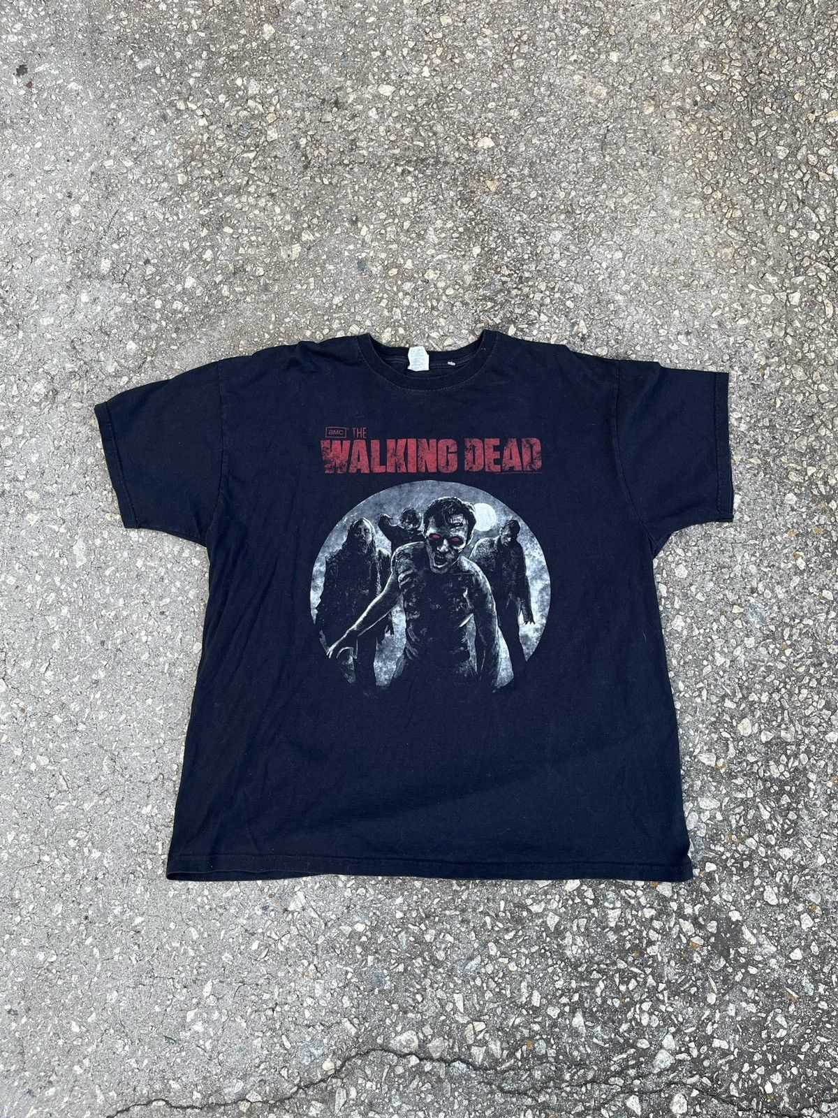 THE WALKING DEAD The Walking Dead Movie T-shirt Men's M size cotton black type Vintage Second Hand