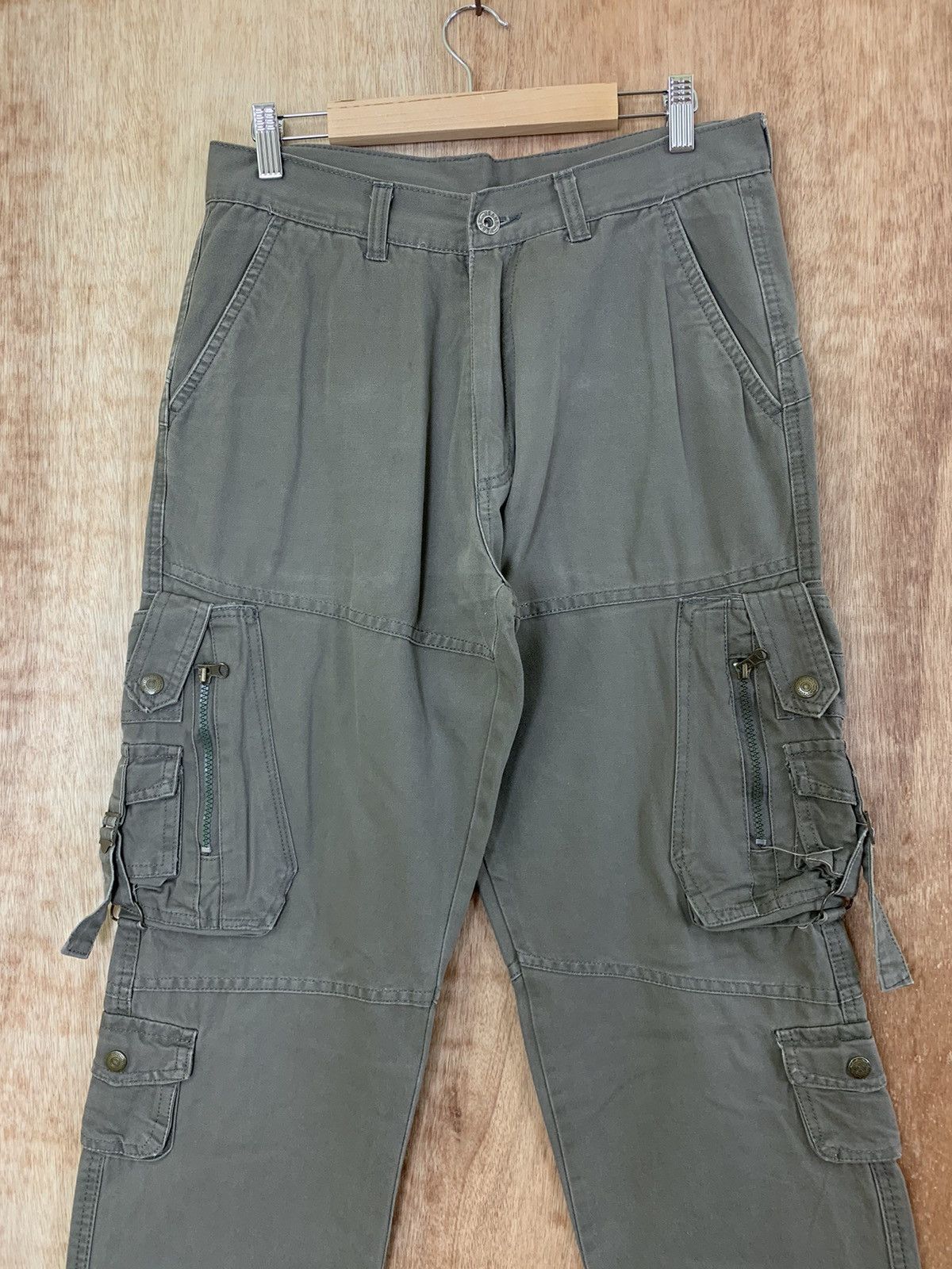 Japanese Brand Cargo Pants Multipocket Grey Travis Scott Style Size US 30 / EU 46 - 3 Thumbnail