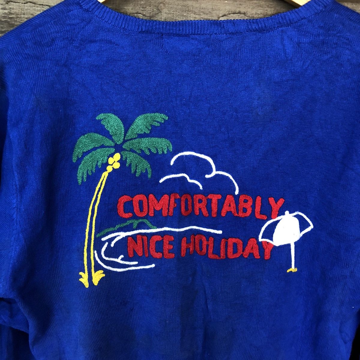 Japanese Brand × Vintage Rcwb art japan vintage faded Blue Cardigan #3967 Size US M / EU 48-50 / 2 - 4 Thumbnail