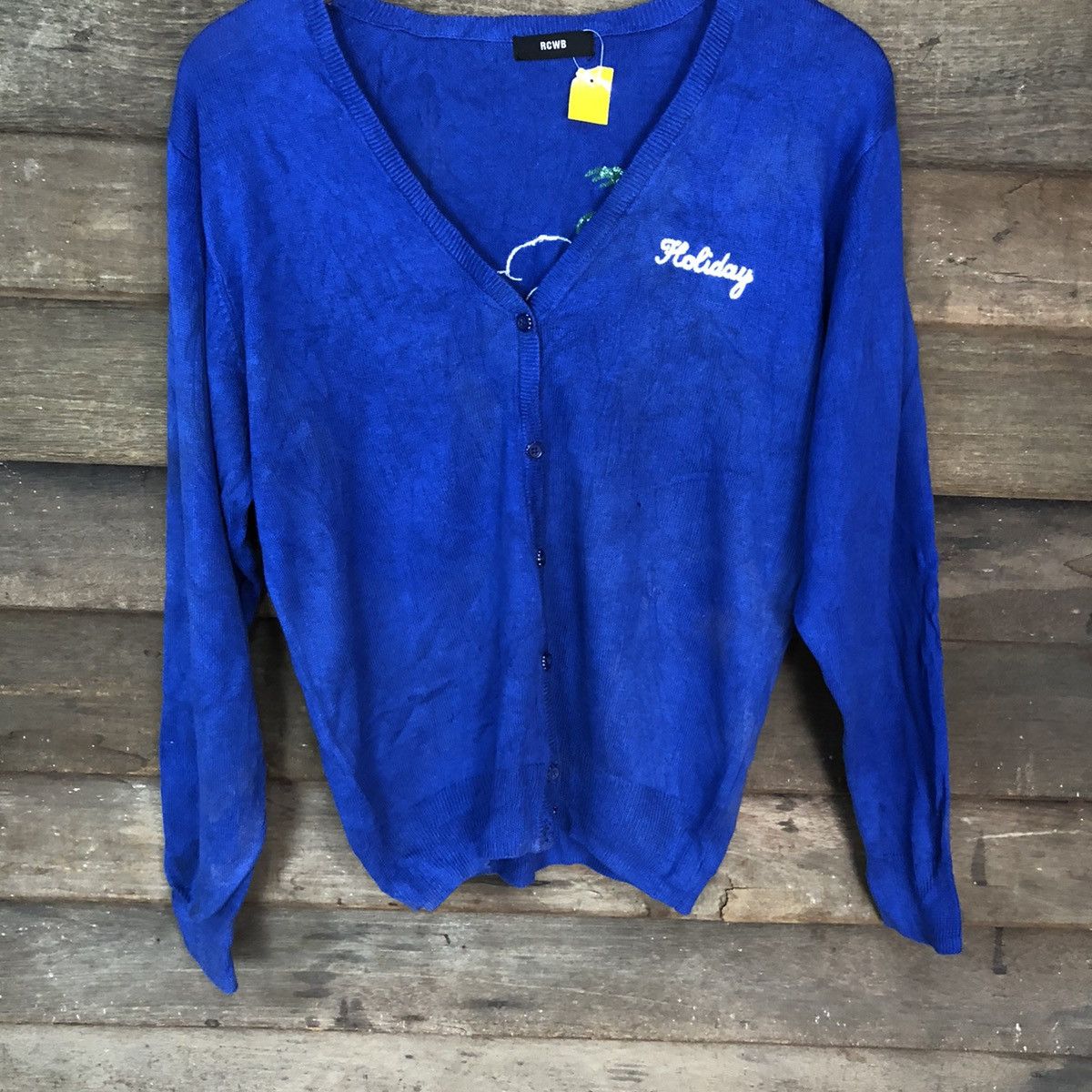 Japanese Brand × Vintage Rcwb art japan vintage faded Blue Cardigan #3967 Size US M / EU 48-50 / 2 - 7 Thumbnail