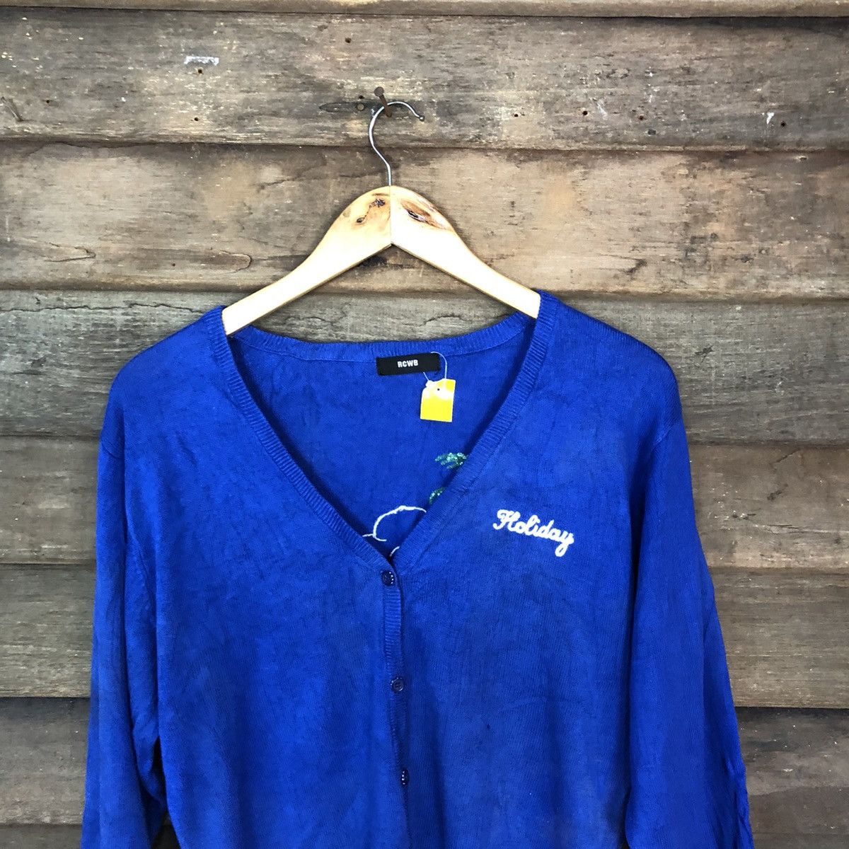 Japanese Brand × Vintage Rcwb art japan vintage faded Blue Cardigan #3967 Size US M / EU 48-50 / 2 - 6 Thumbnail