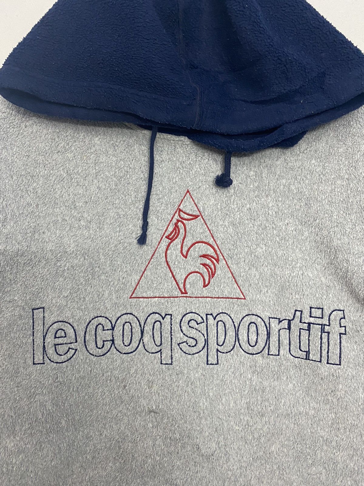 Le Coq Sportif × Vintage Vintage 90s Le Coq Sportif Hoodie Fleece Spellout Large Size US L / EU 52-54 / 3 - 3 Thumbnail